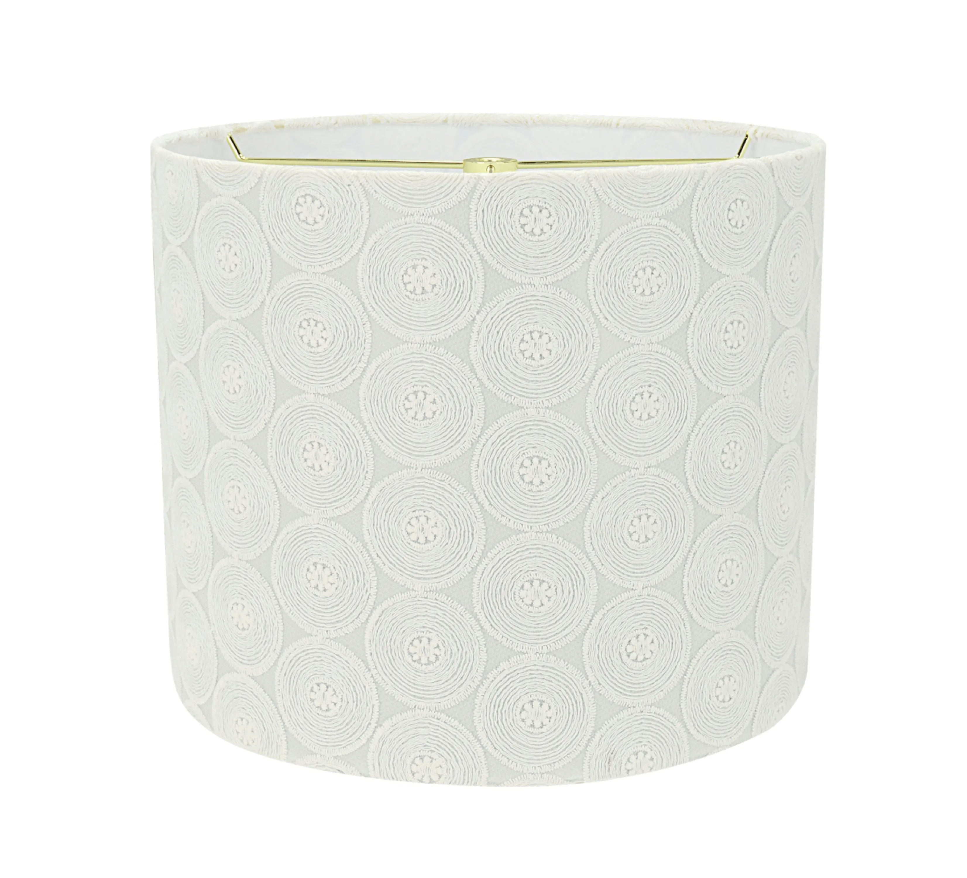 # 31093 Transitional Drum (Cylinder) Shaped Spider Construction Lamp Shade in White, 12" wide (12" x 12" x 10")