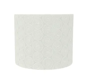 # 31093 Transitional Drum (Cylinder) Shaped Spider Construction Lamp Shade in White, 12" wide (12" x 12" x 10")