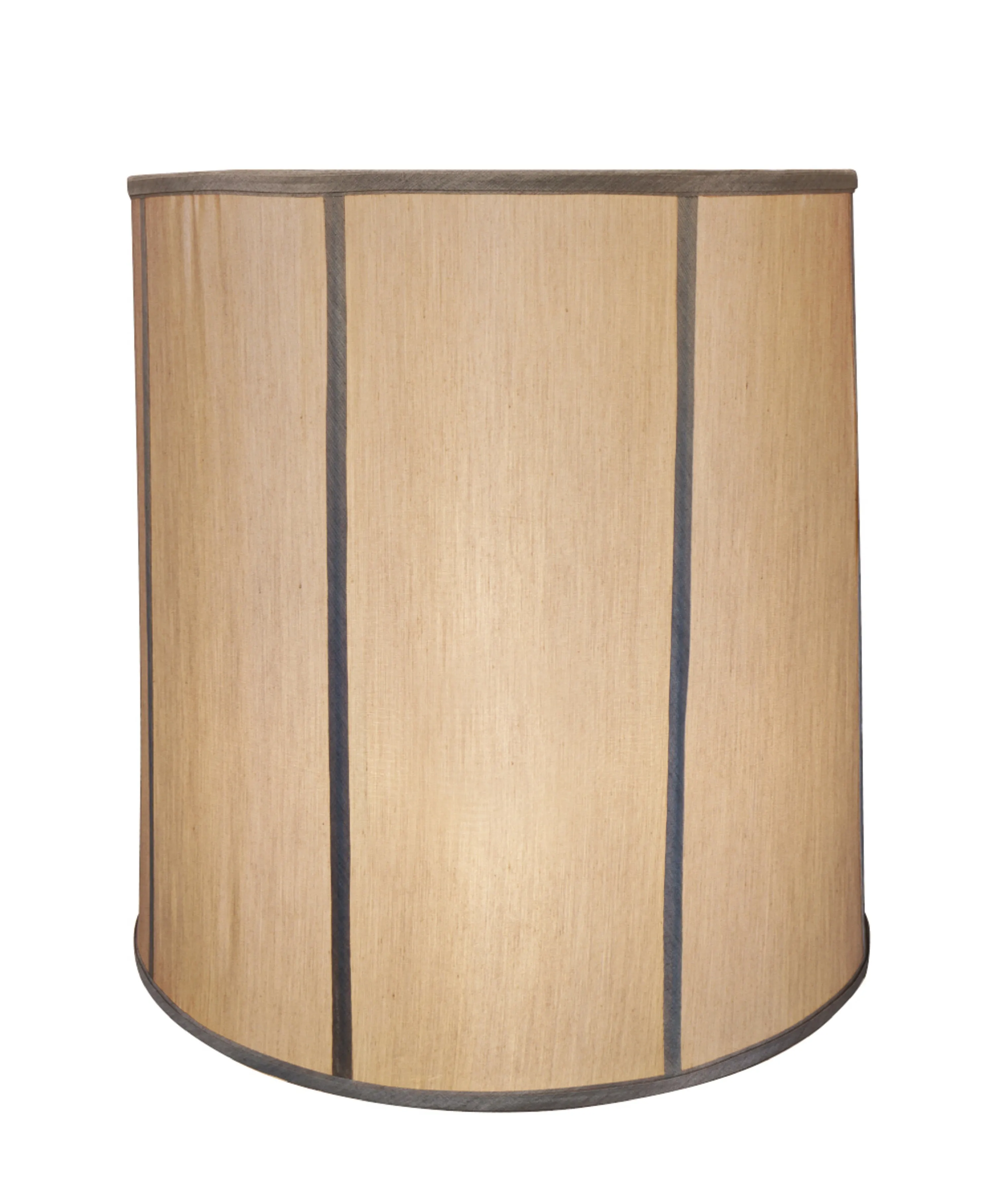 # 35007  Transitional Drum (Cylinder) Shape Spider Construction Lamp Shade, Silver Grey Faux Silk Fabric, 18" wide (16" x 18" x 18")