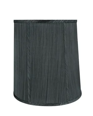 # 35036 Transitional Drum (Cylinder) Shaped Spider Construction Lamp Shade in Grey & Black 14" wide (12" x 14" x 15")