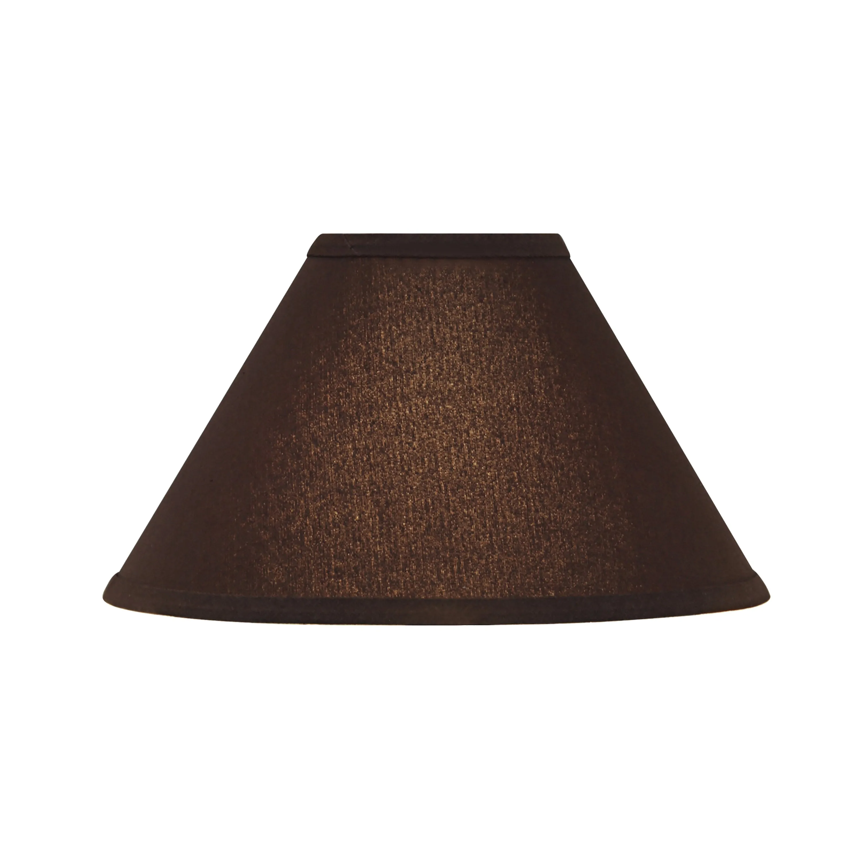 # 58761 Transitional Hardback Empire Shape UNO Construction Lamp Shade in Dark Brown, 11" Wide (4" x 11" x 7")