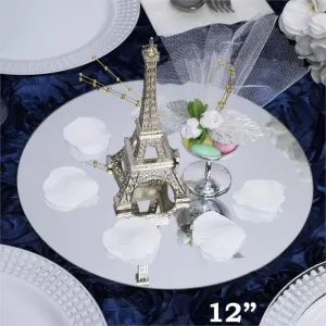 12" Round Glass Mirror Wedding Party Table Decorations Centerpieces - 4 PCS