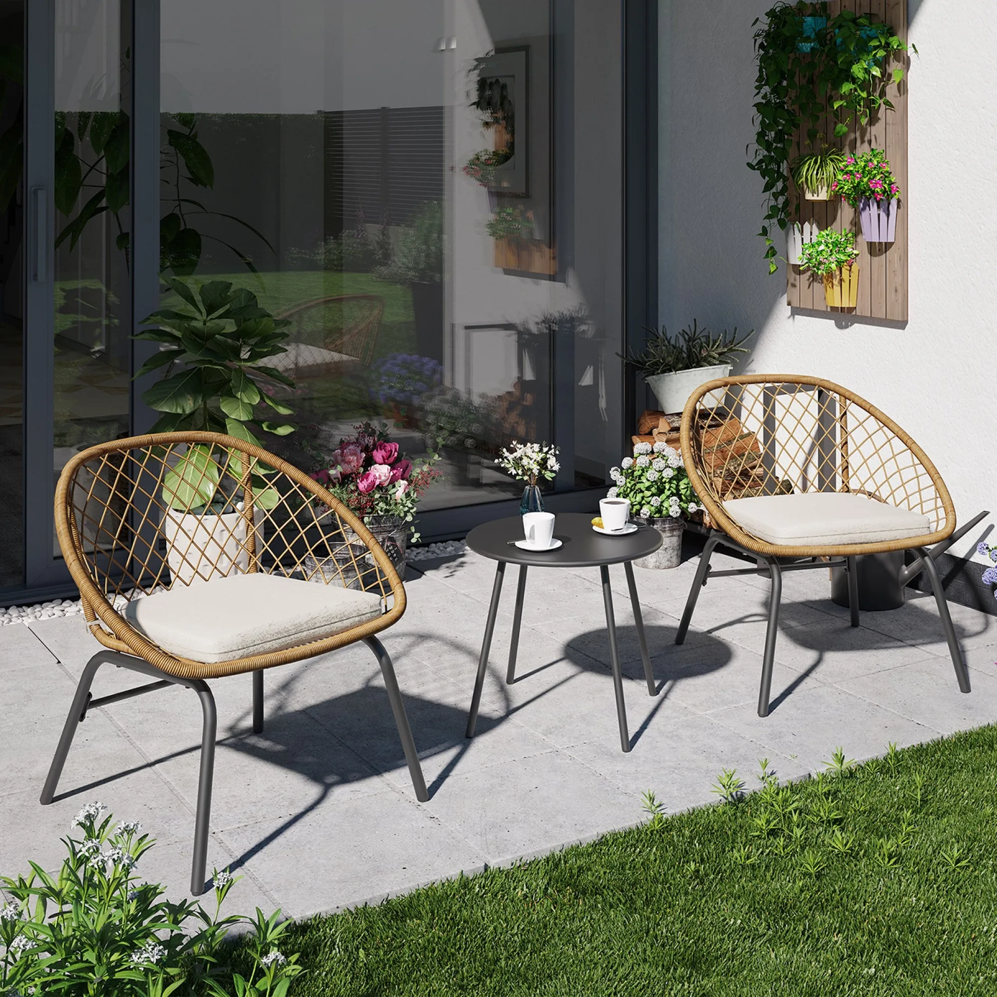 3-piece Wicker Bistro Set