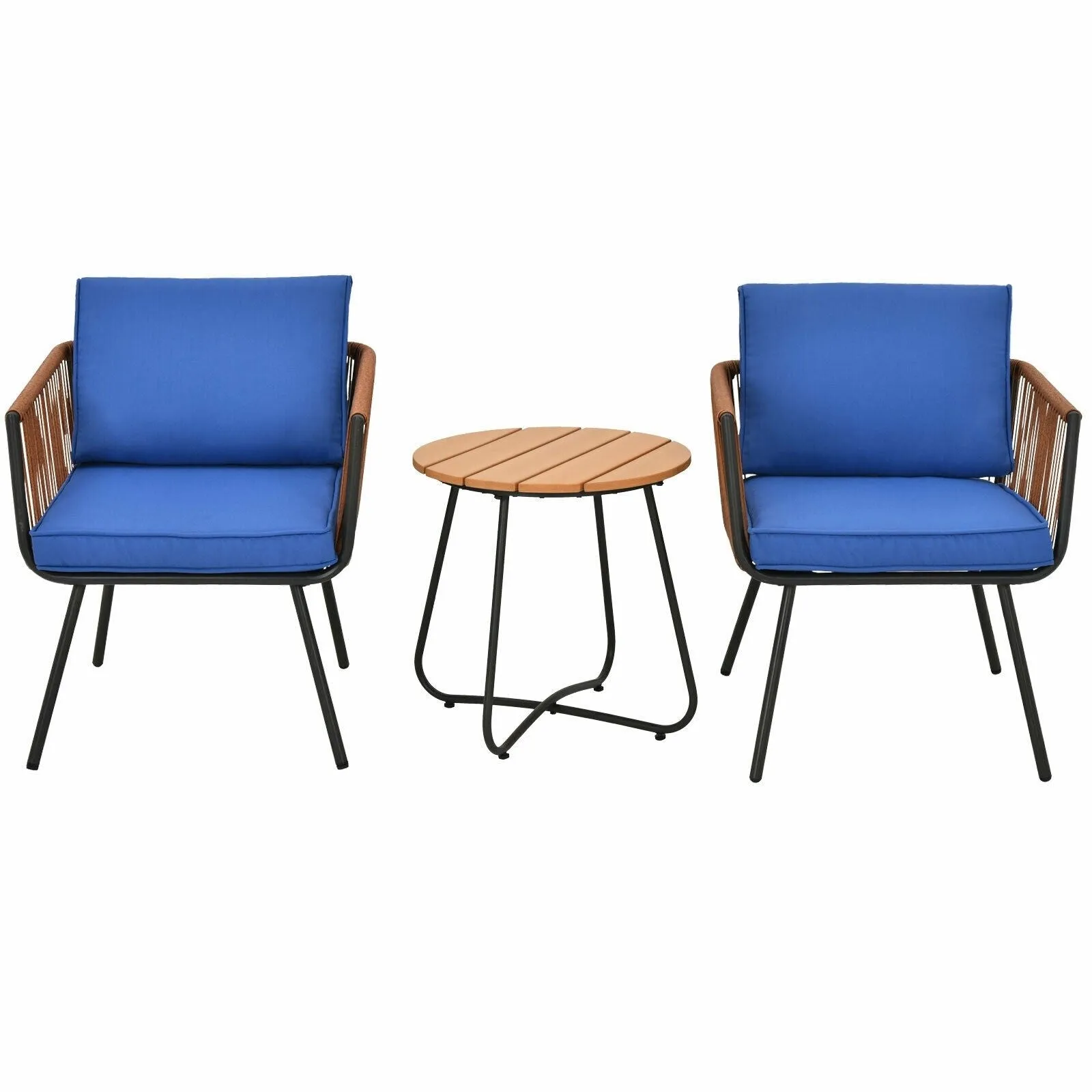 3pc Patio Bistro Furniture Set - Blue