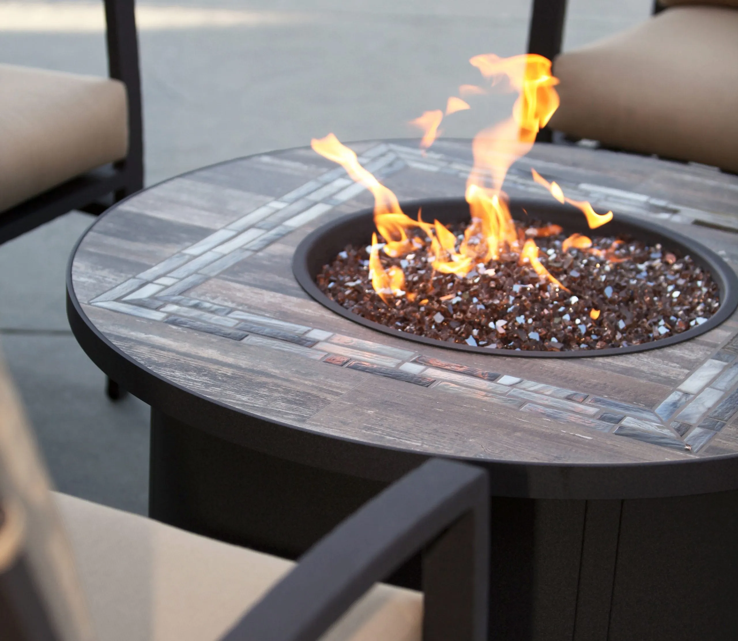 54" Dia. Round Capri Iron Fire Pit by Ow Lee