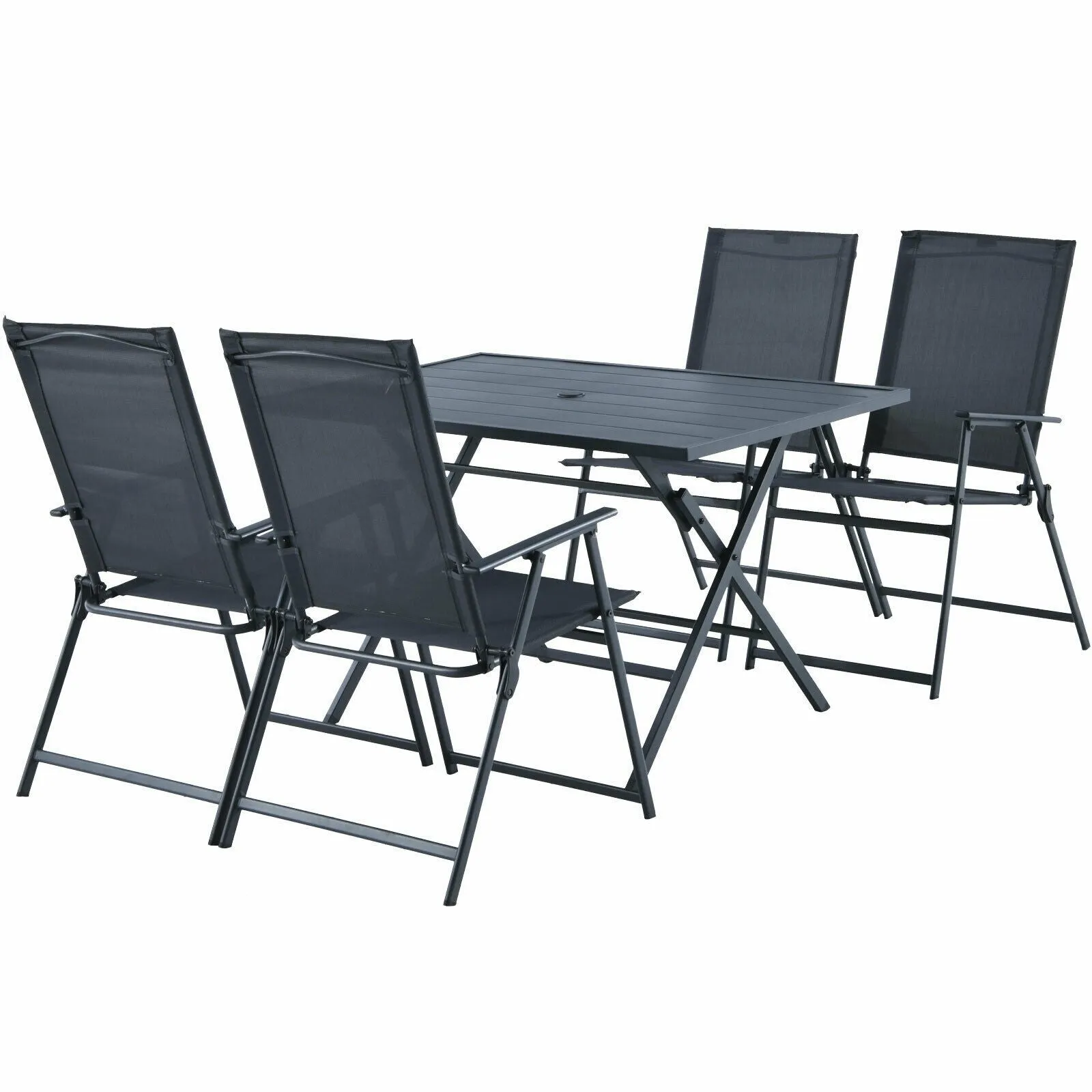 5pc Patio Dining Furniture Set - Gray