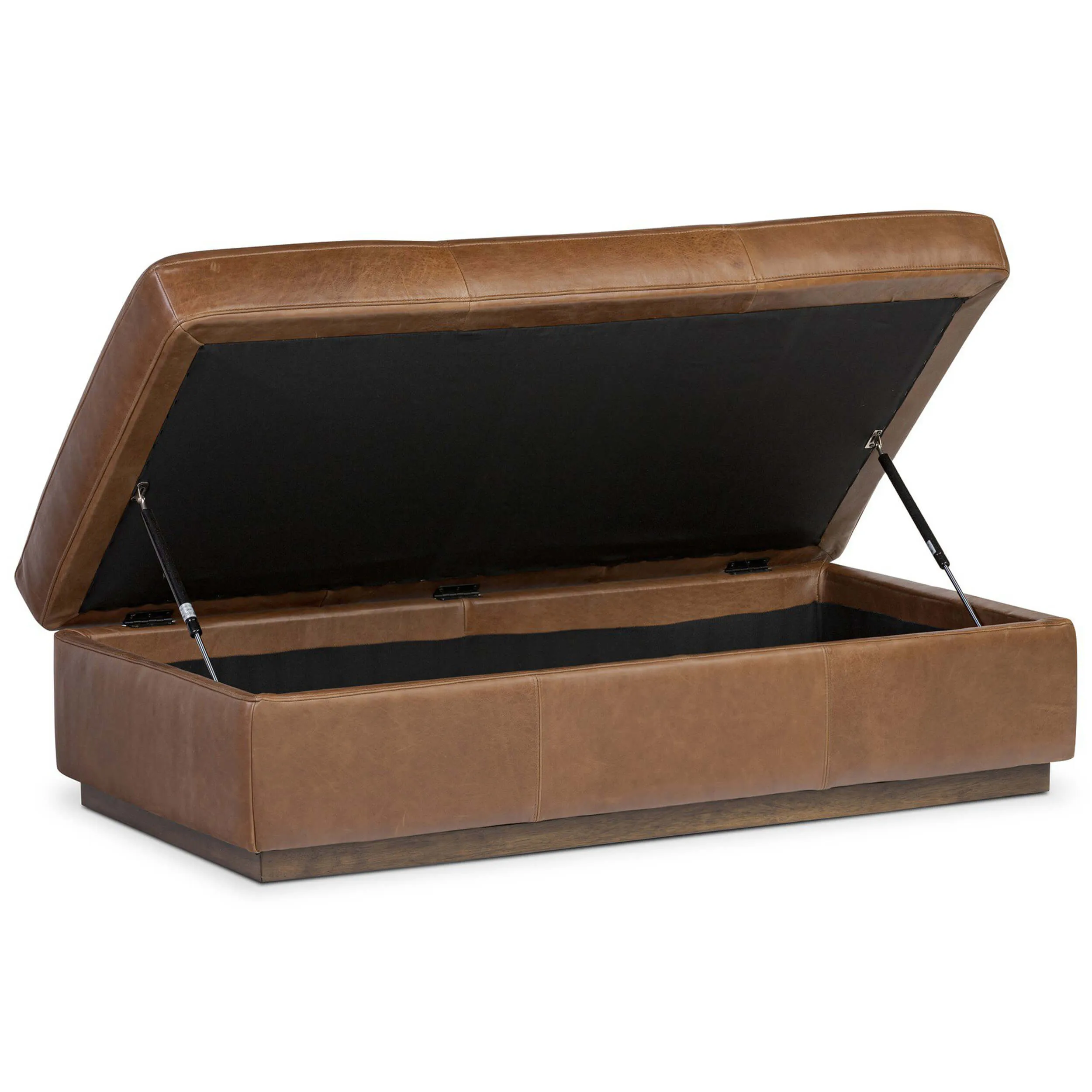 Alec Leather Storage Ottoman