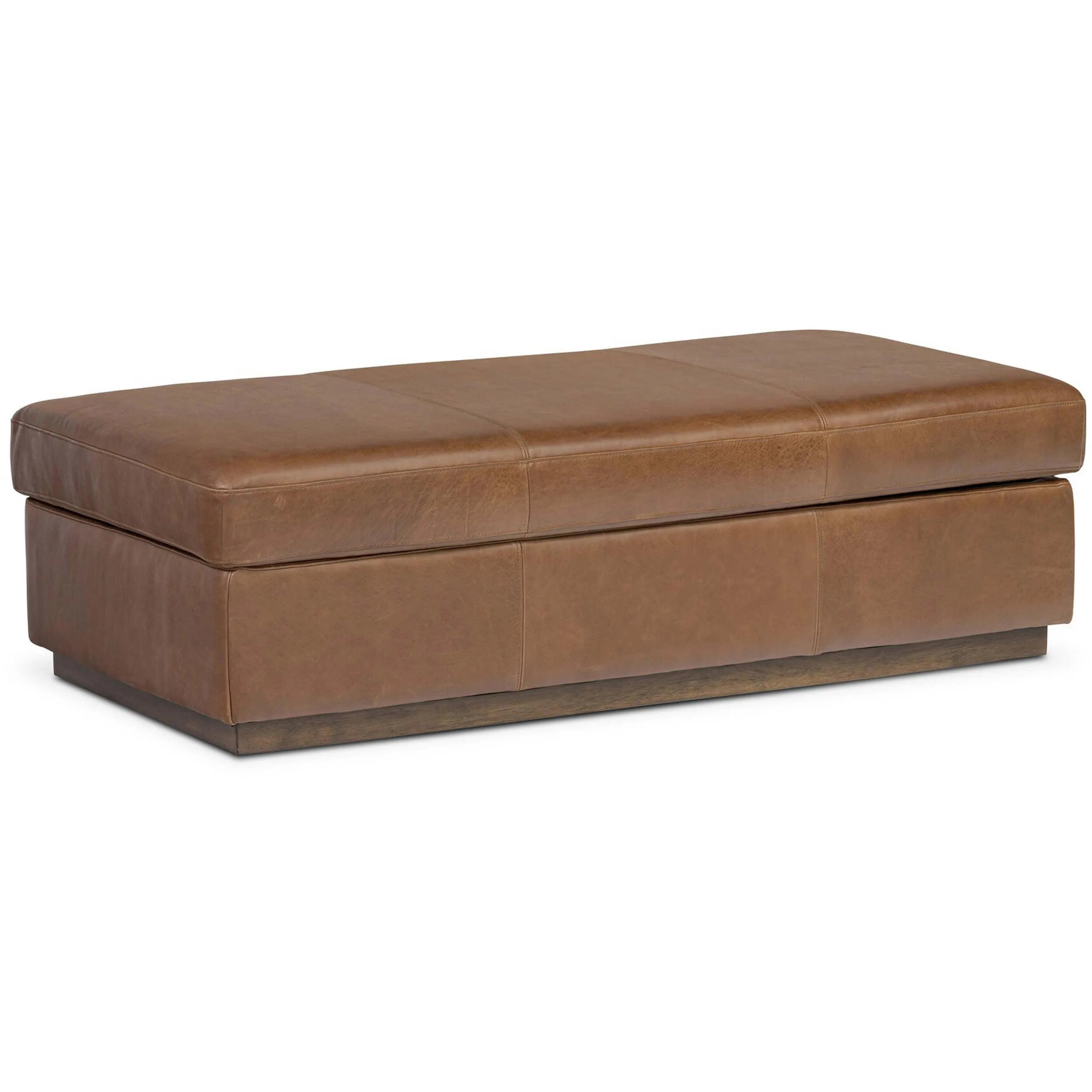 Alec Leather Storage Ottoman