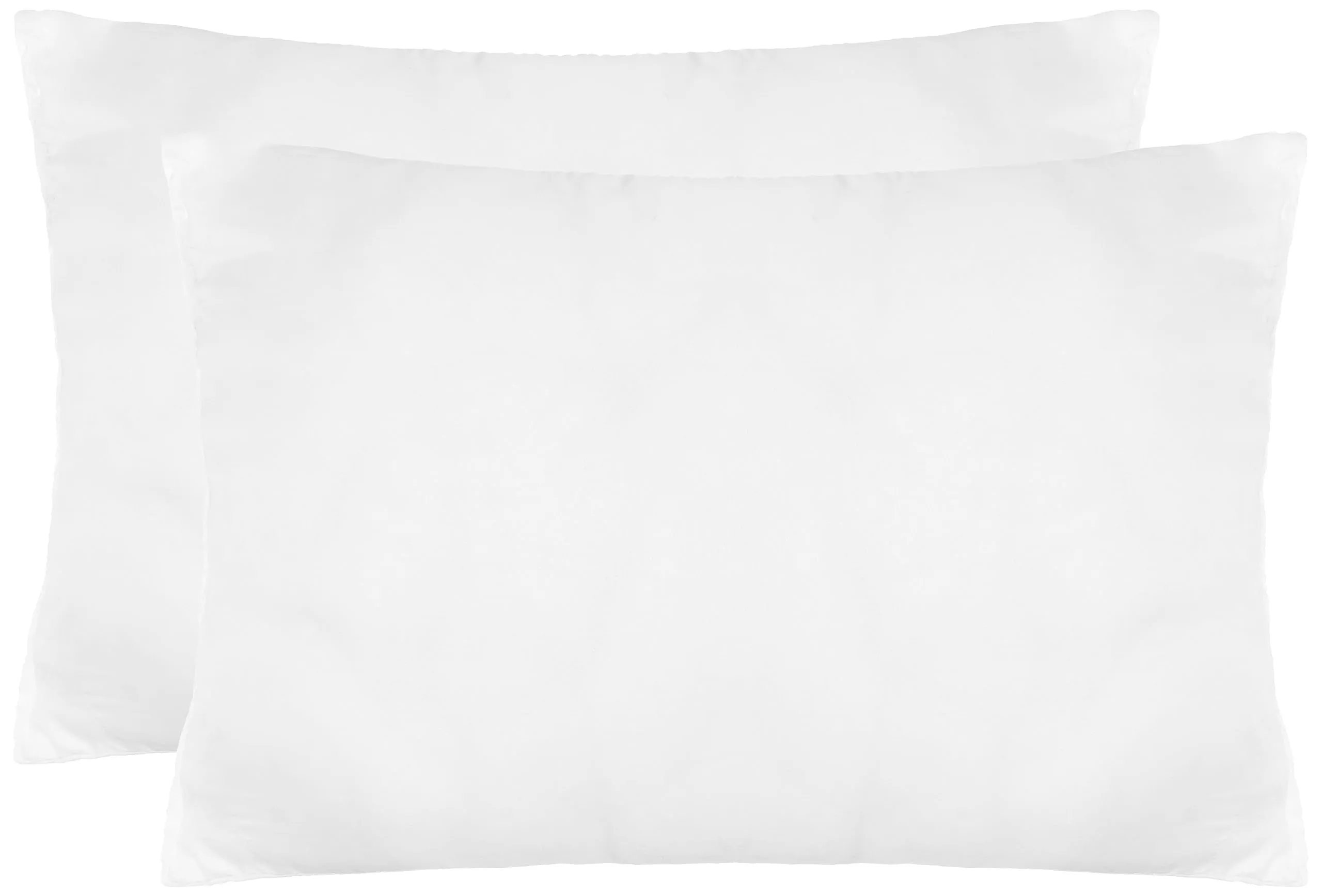 Amazon Brand - Solimo Polyester Microfibre Solid 2-Piece Ultra-Soft Bed Pillow Set, Standard Size, White, 40 X 60 Cm, 120 TC