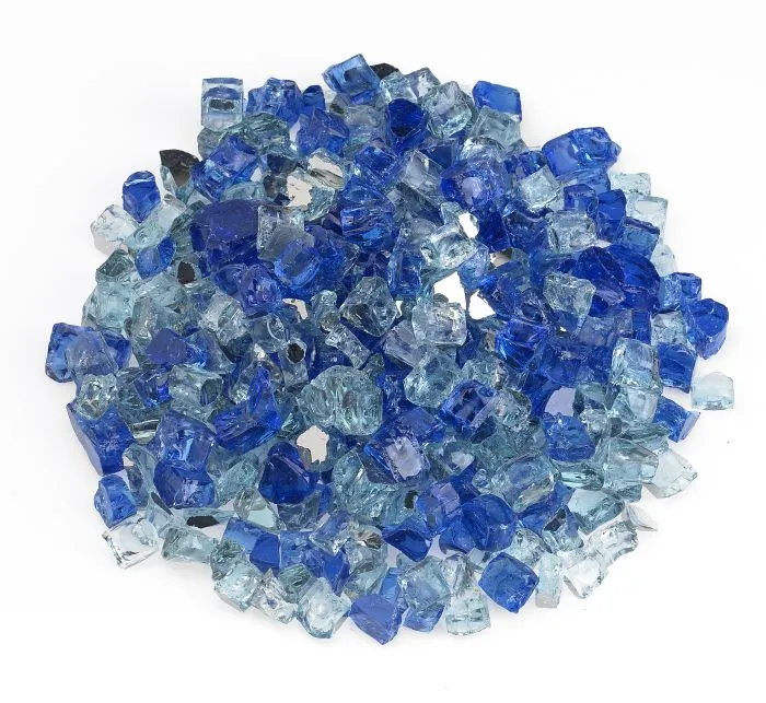 American Fire Glass:  1/2"  Reflective Glass- 10 LB Jar