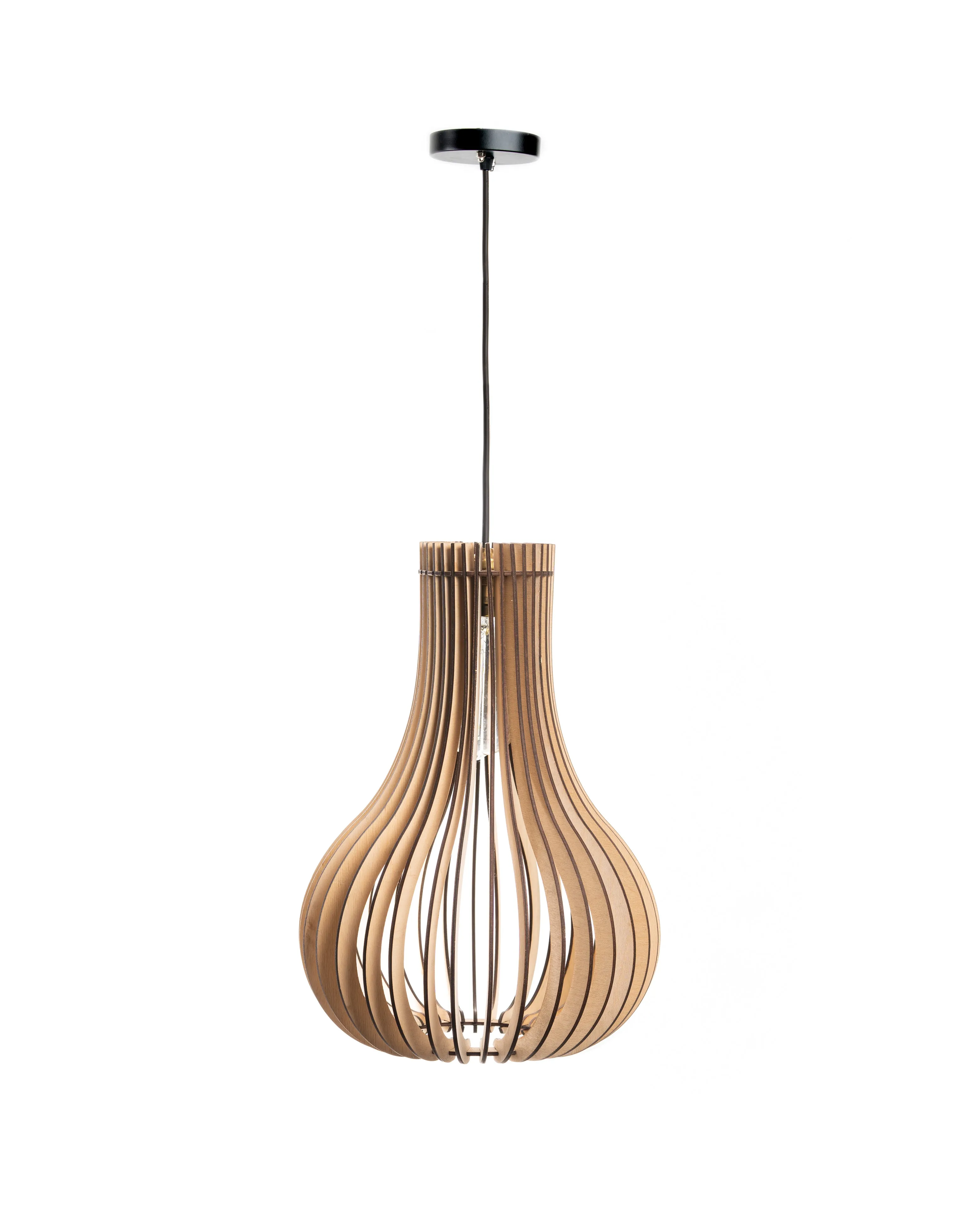 Barua  Ceiling Birch Wood Lamp