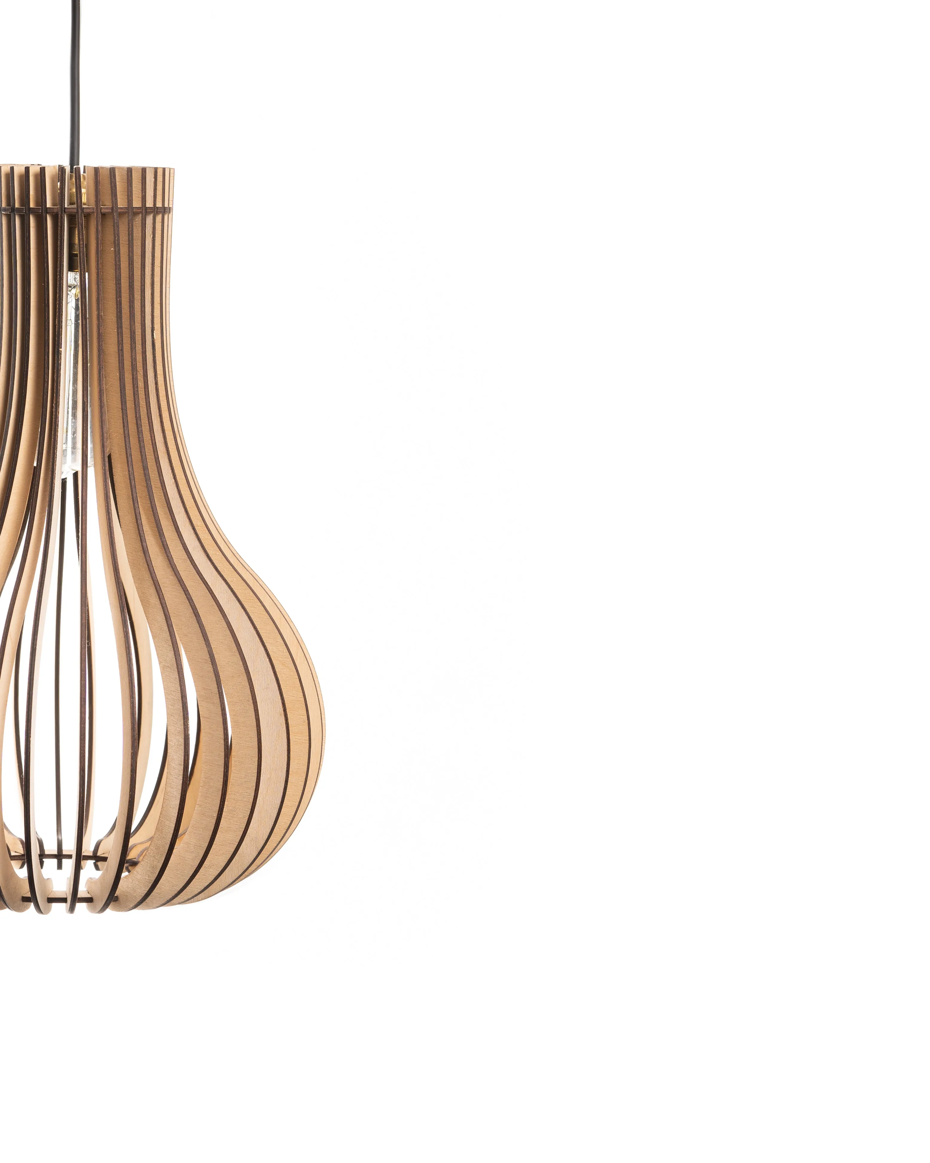 Barua  Ceiling Birch Wood Lamp