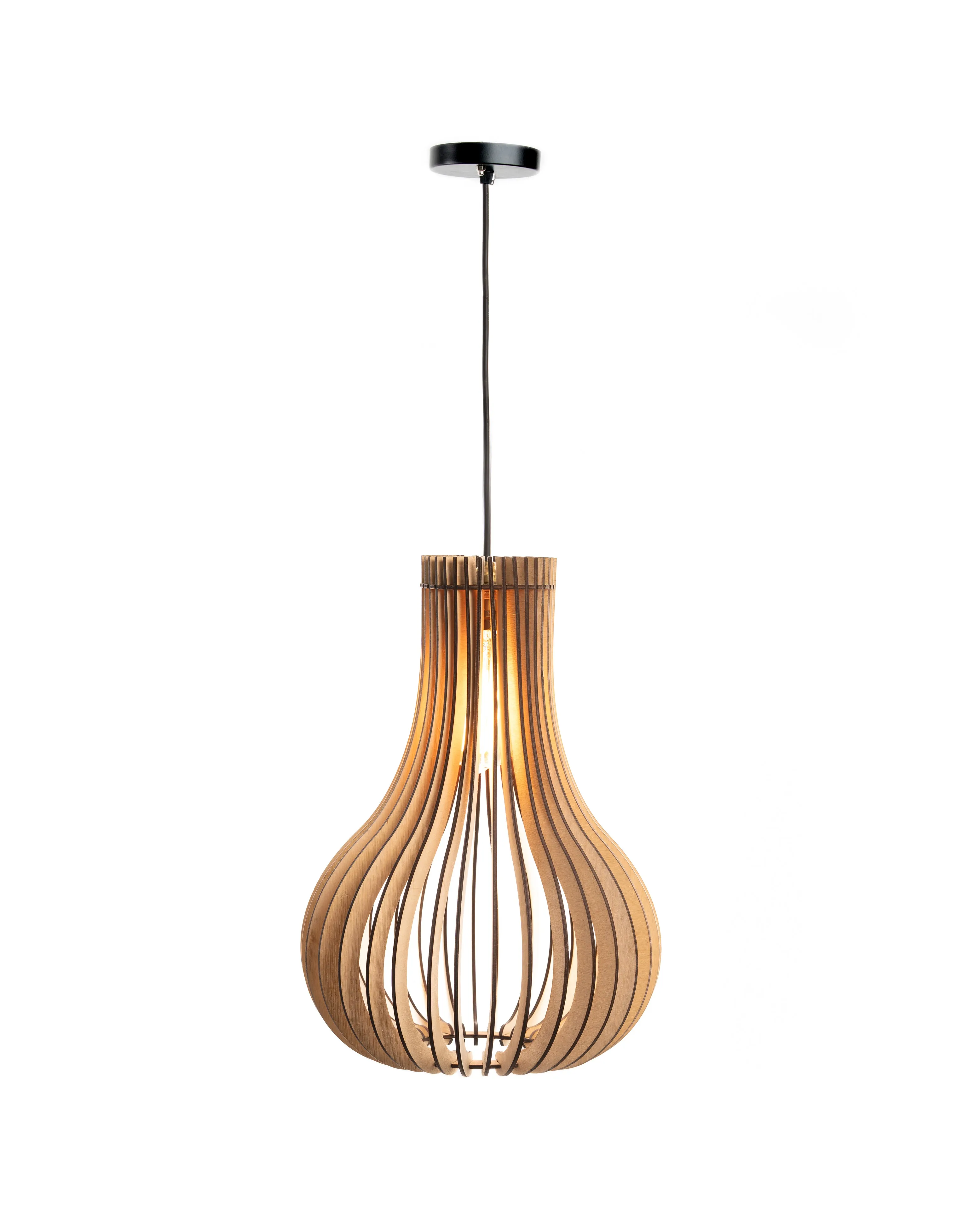 Barua  Ceiling Birch Wood Lamp