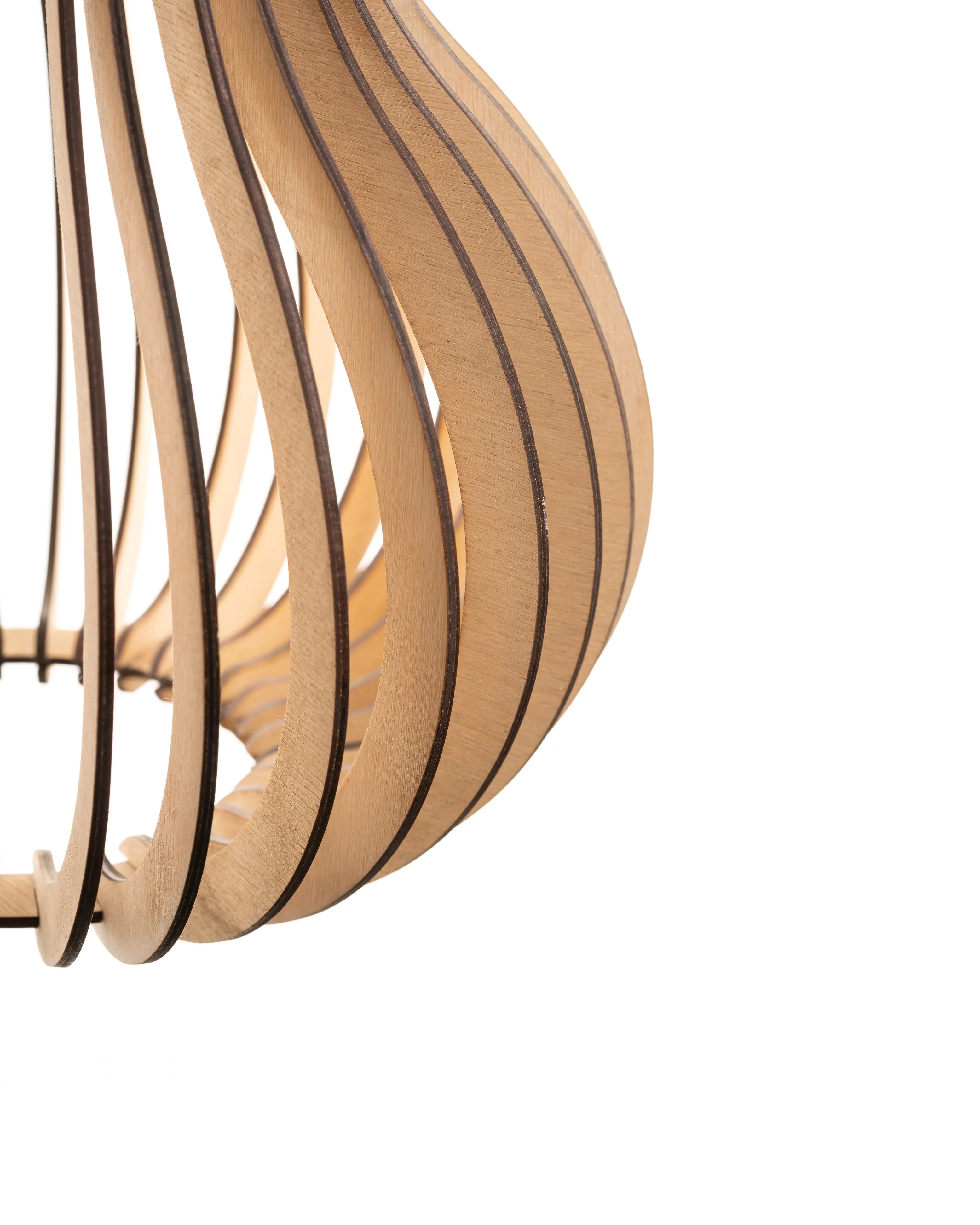 Barua  Ceiling Birch Wood Lamp