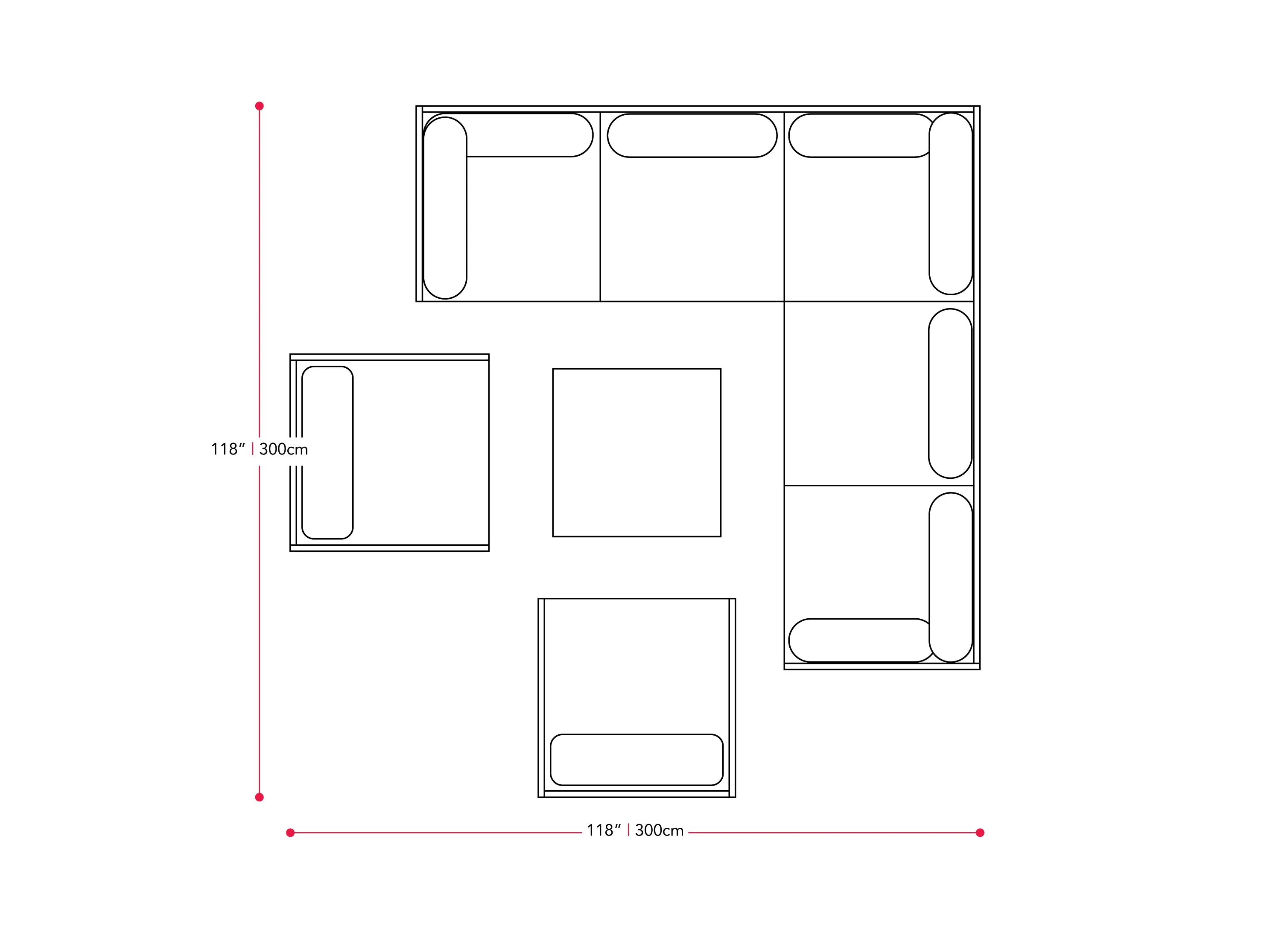 Black and Grey L Shaped Outdoor Sectional, 8pc