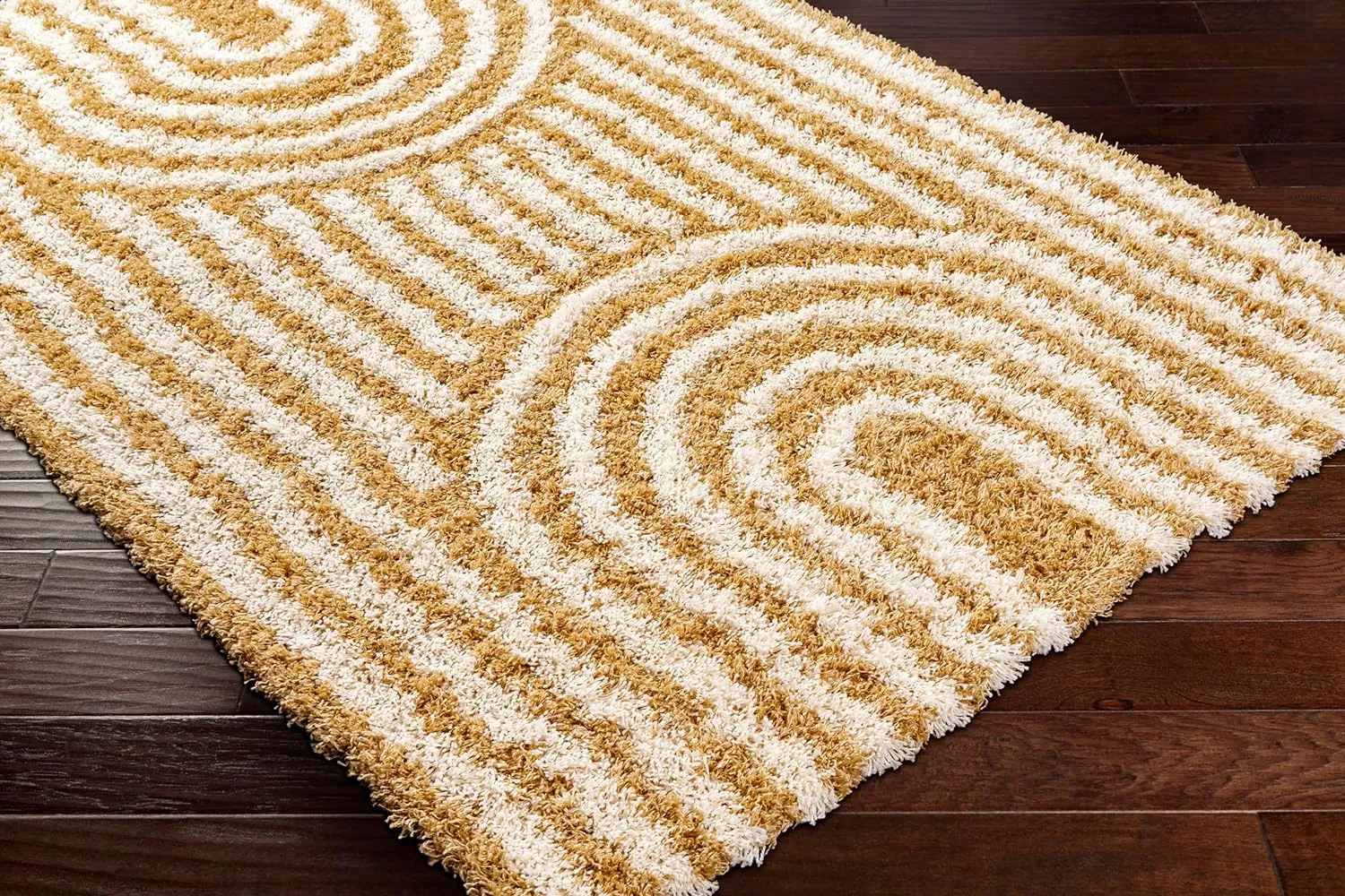 Blanchard 5x7 Shag Beige Area Rug Carpet for Living Room Bedroom or Kitchen (5'3" x 7'3")