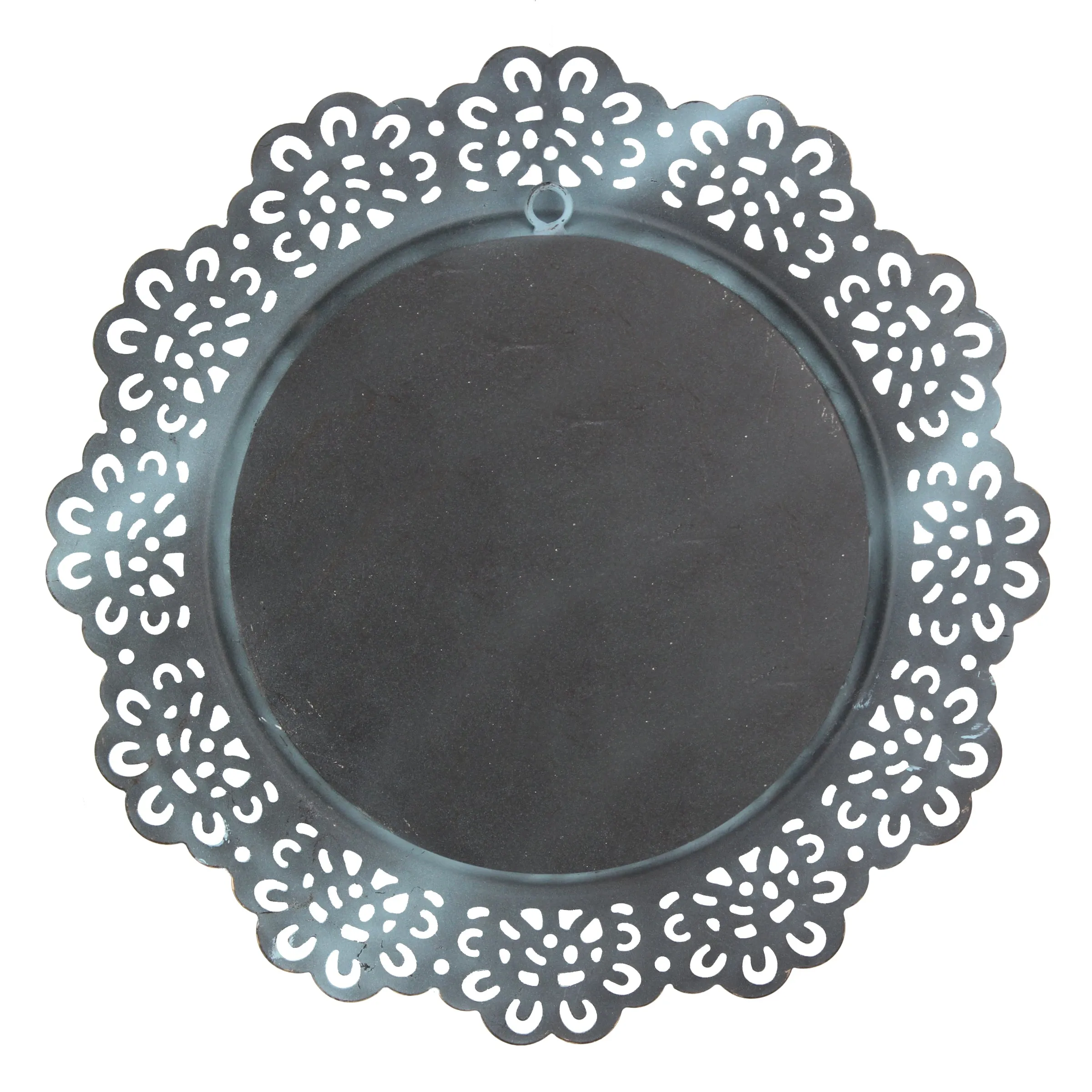 Blue Metal Lace Wall Mirror - 12 in.