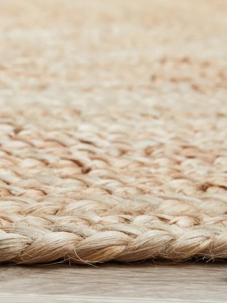 Bondi Natural Hand-Braided Jute Oval Rug