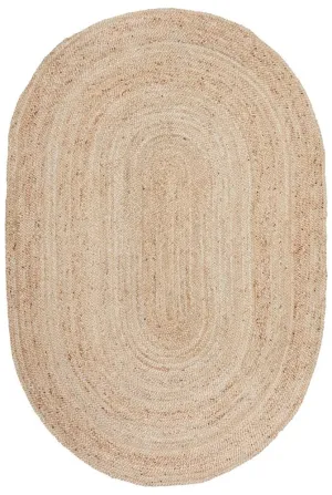 Bondi Natural Hand-Braided Jute Oval Rug