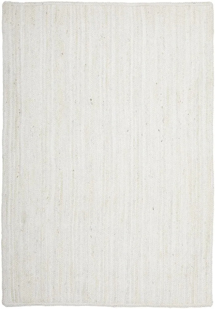 Bondi White Hand-Braided Jute Rug