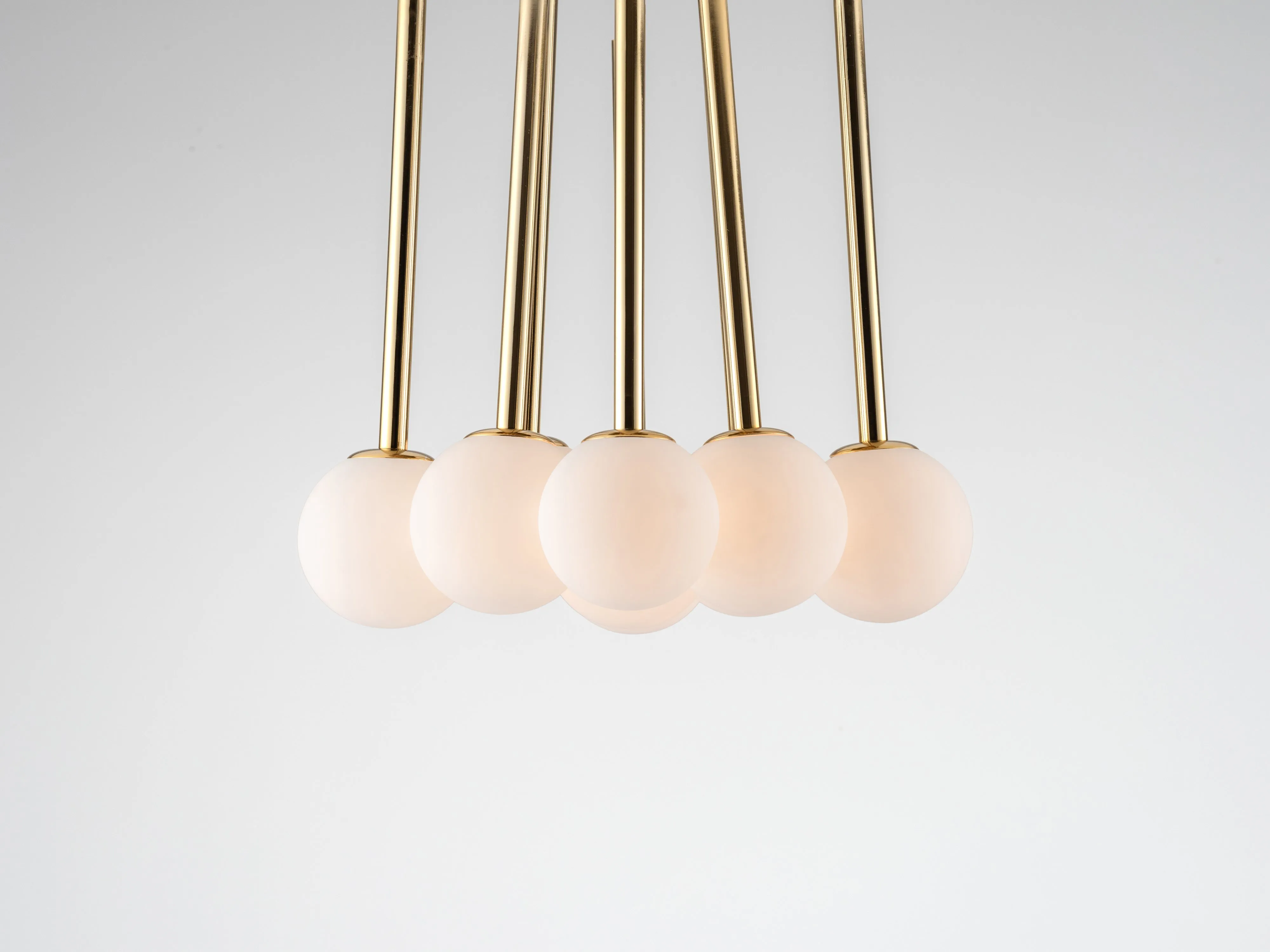 Brass cluster ceiling light