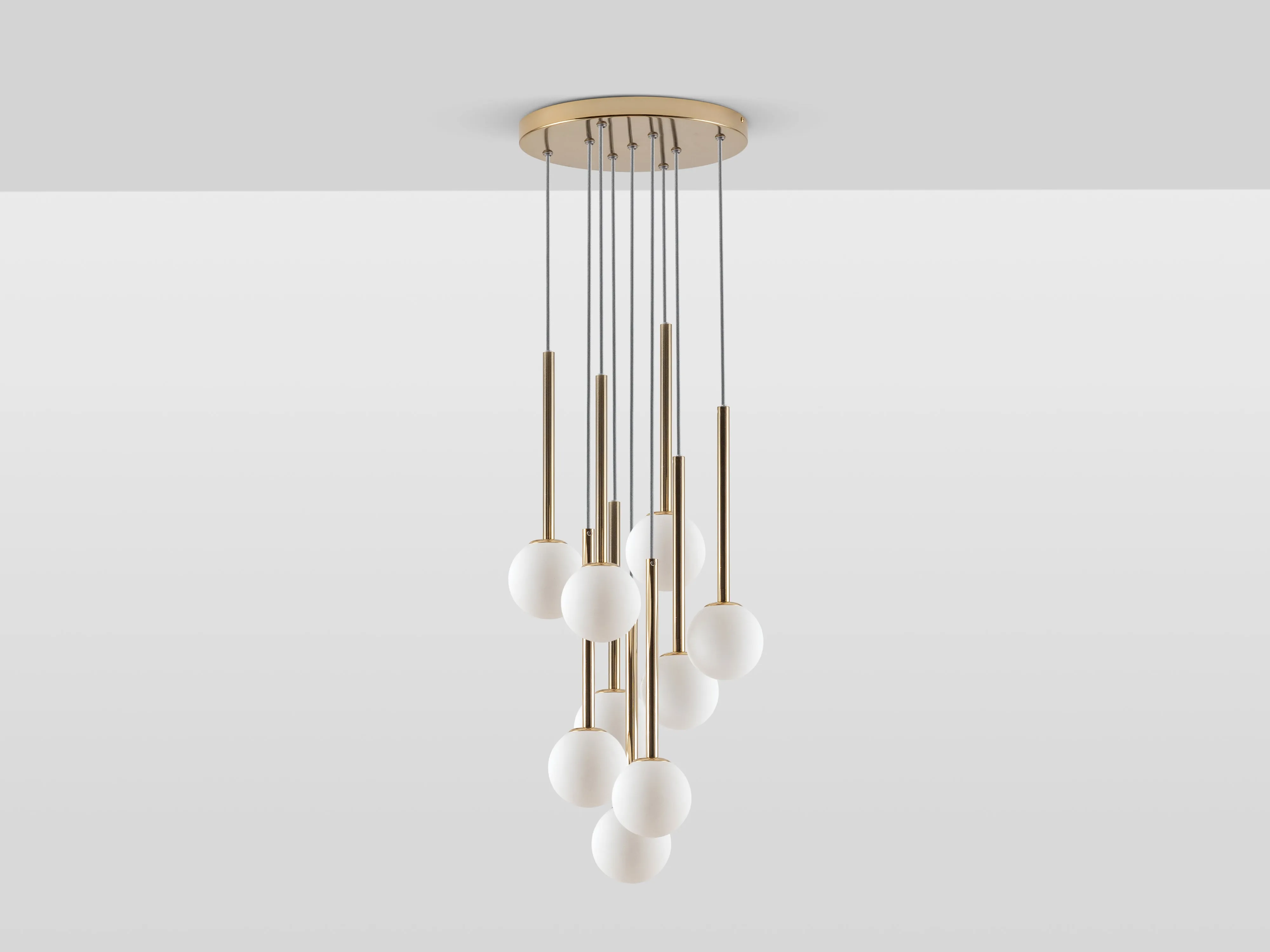 Brass cluster ceiling light