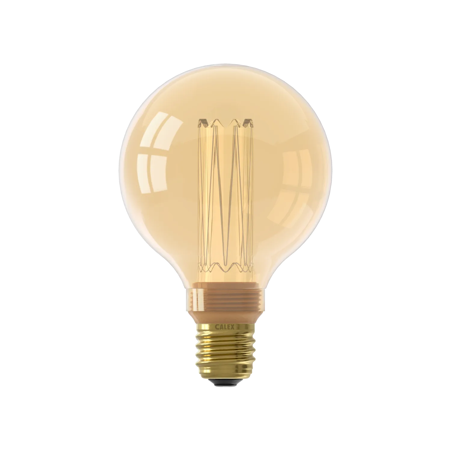 Calex Crown Series Filament LED Lamp - E27 - G95 - Gold - 3.5W - Dimmable