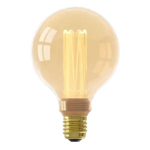 Calex Crown Series Filament LED Lamp - E27 - G95 - Gold - 3.5W - Dimmable