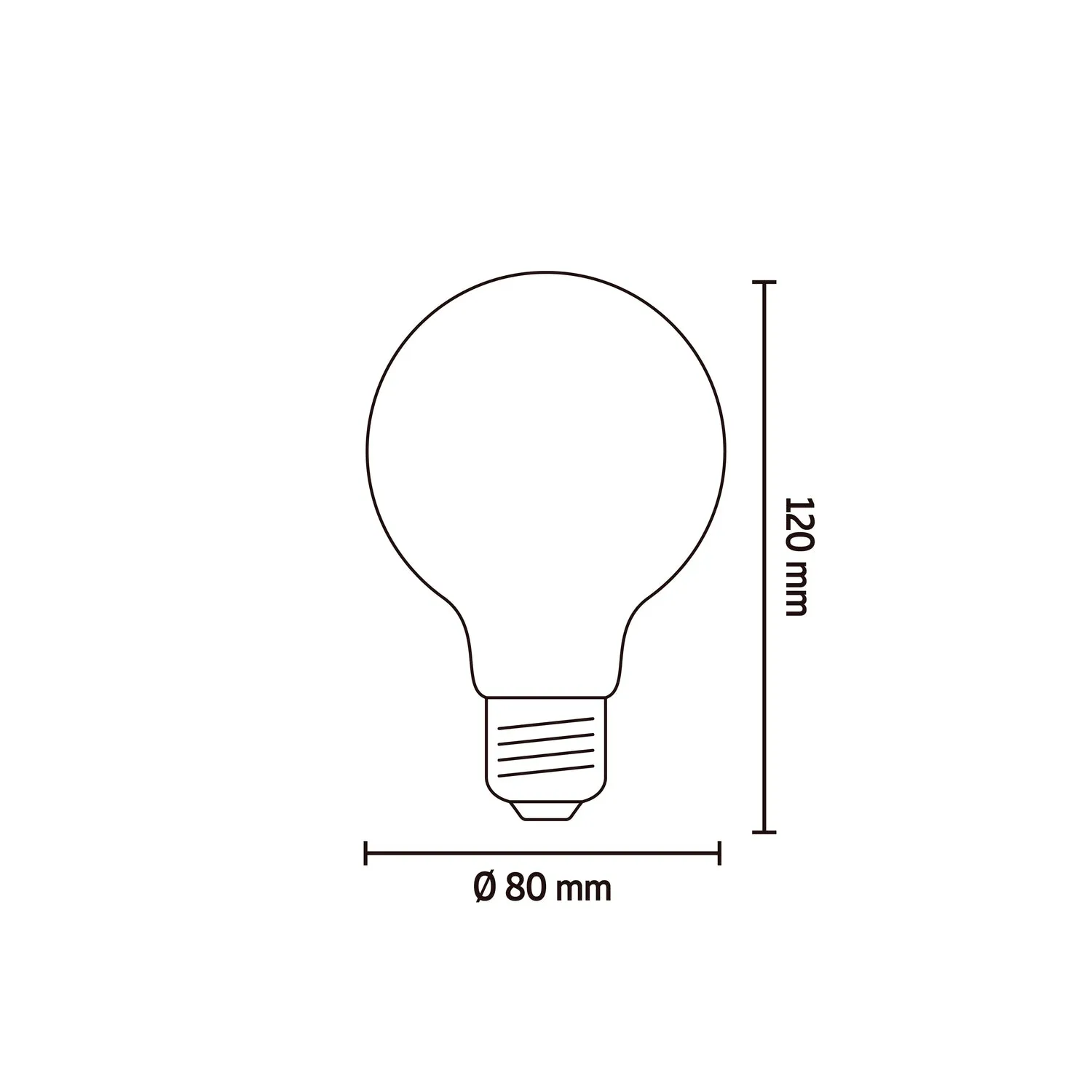 Calex Spiral Filament LED Lamp - E27 - G80 - Gold - 3.8W - Dimmable