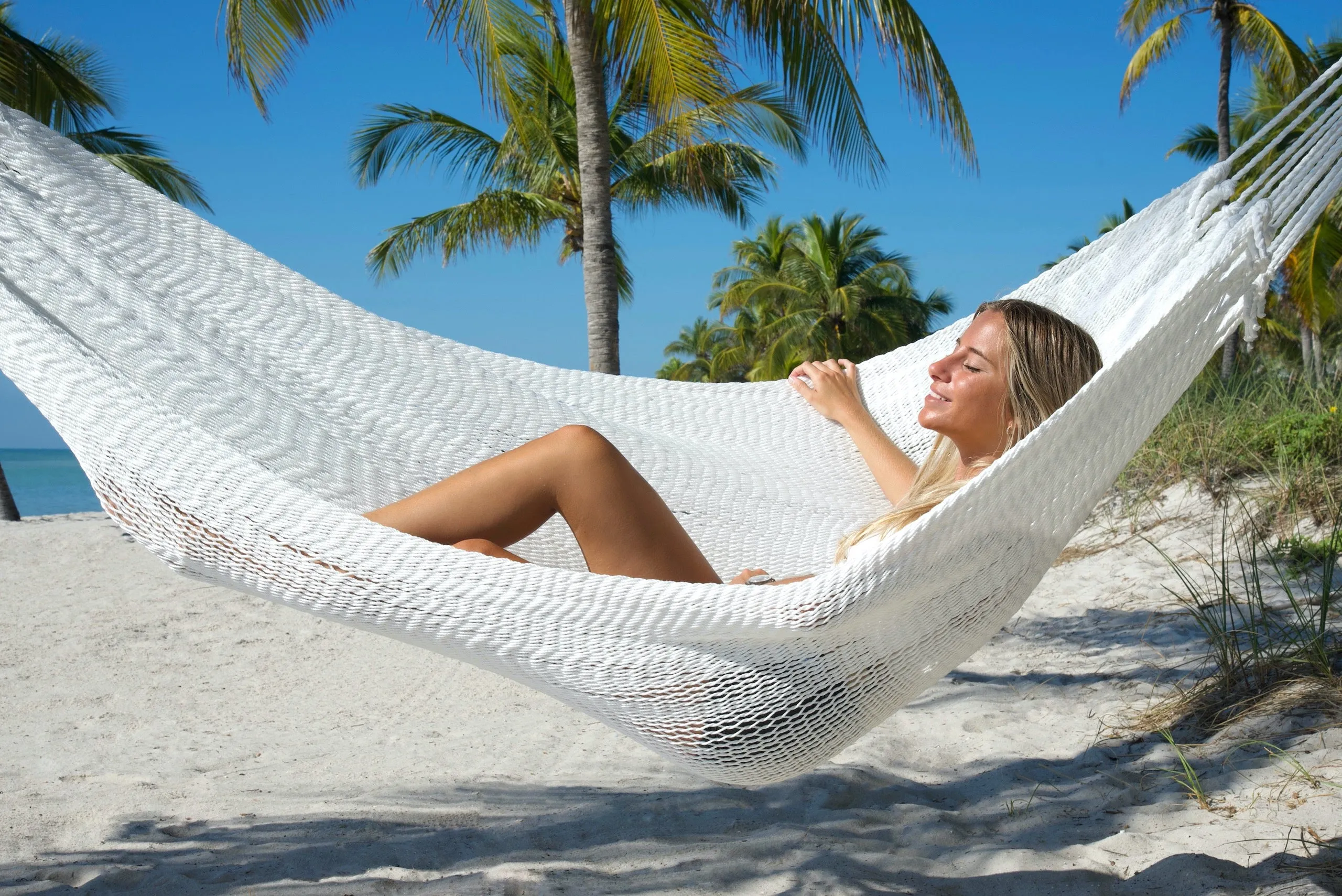 Caribbean Mayan Hammock - White