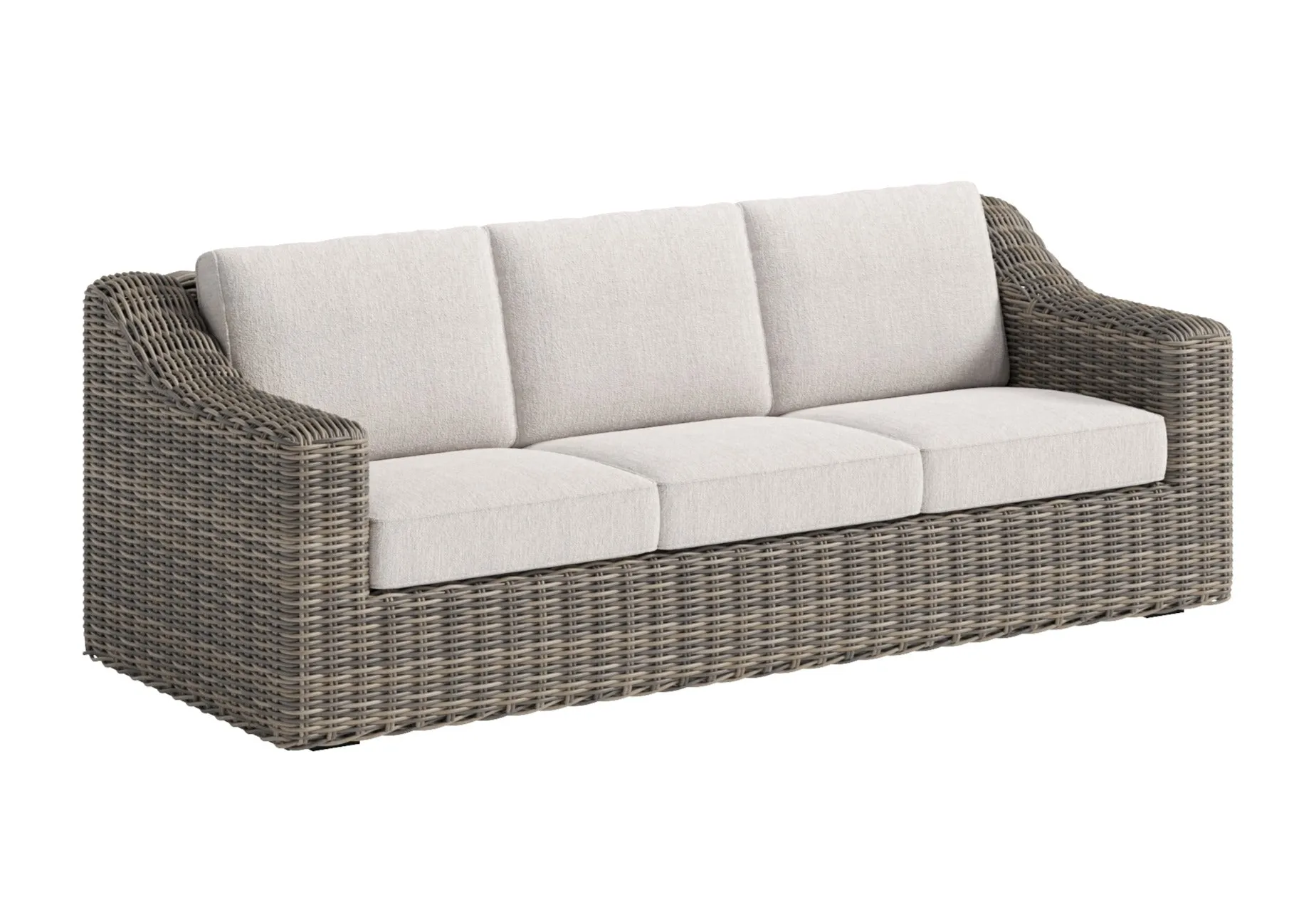 Carmel Natural 87" Outdoor Sofa with LUX Heavy Weave