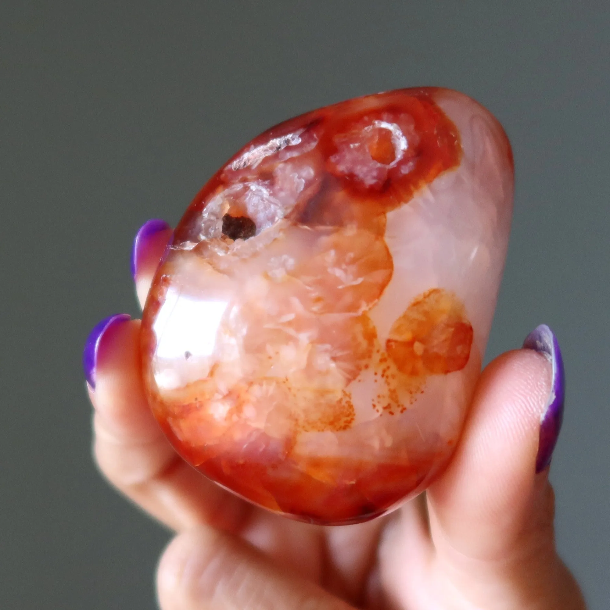 Carnelian Palm Stone Primal Spirit Fire