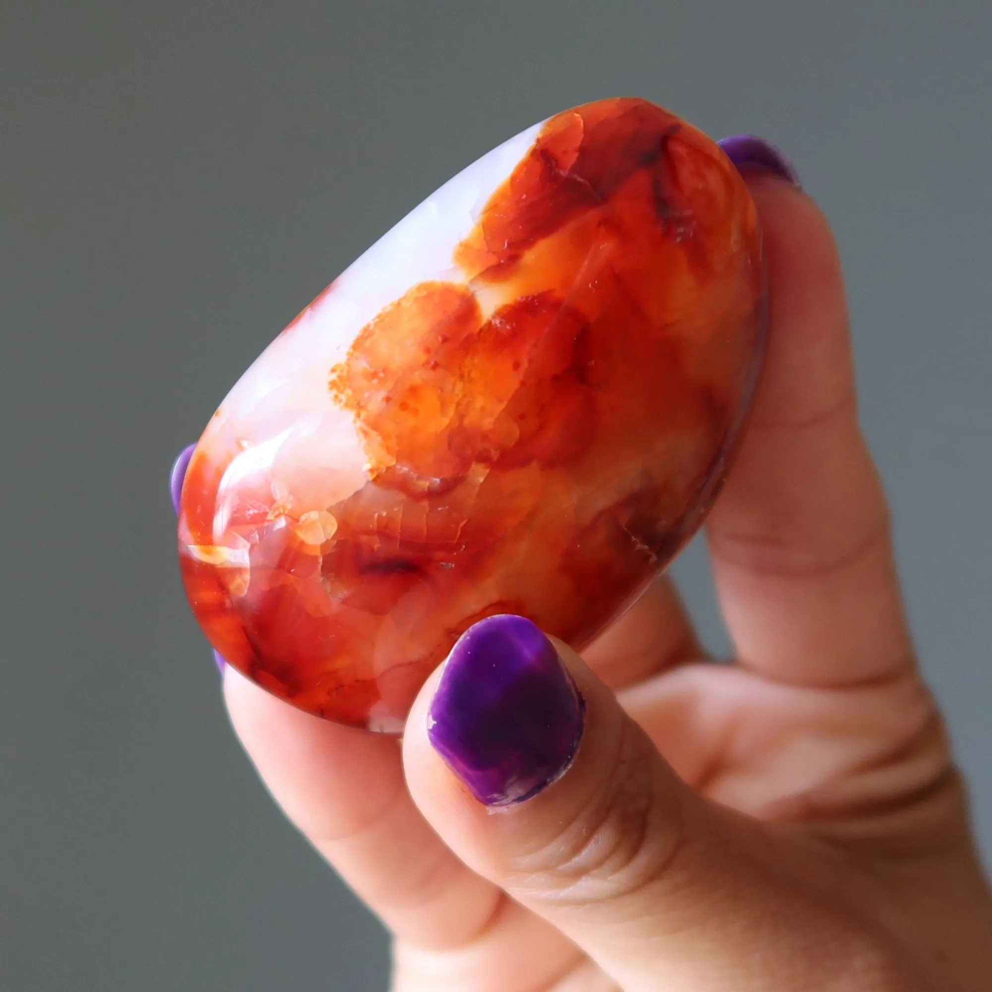 Carnelian Palm Stone Primal Spirit Fire