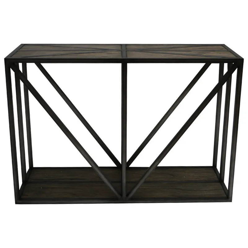 Chic Modern Tennessee Wood & Iron Console Table