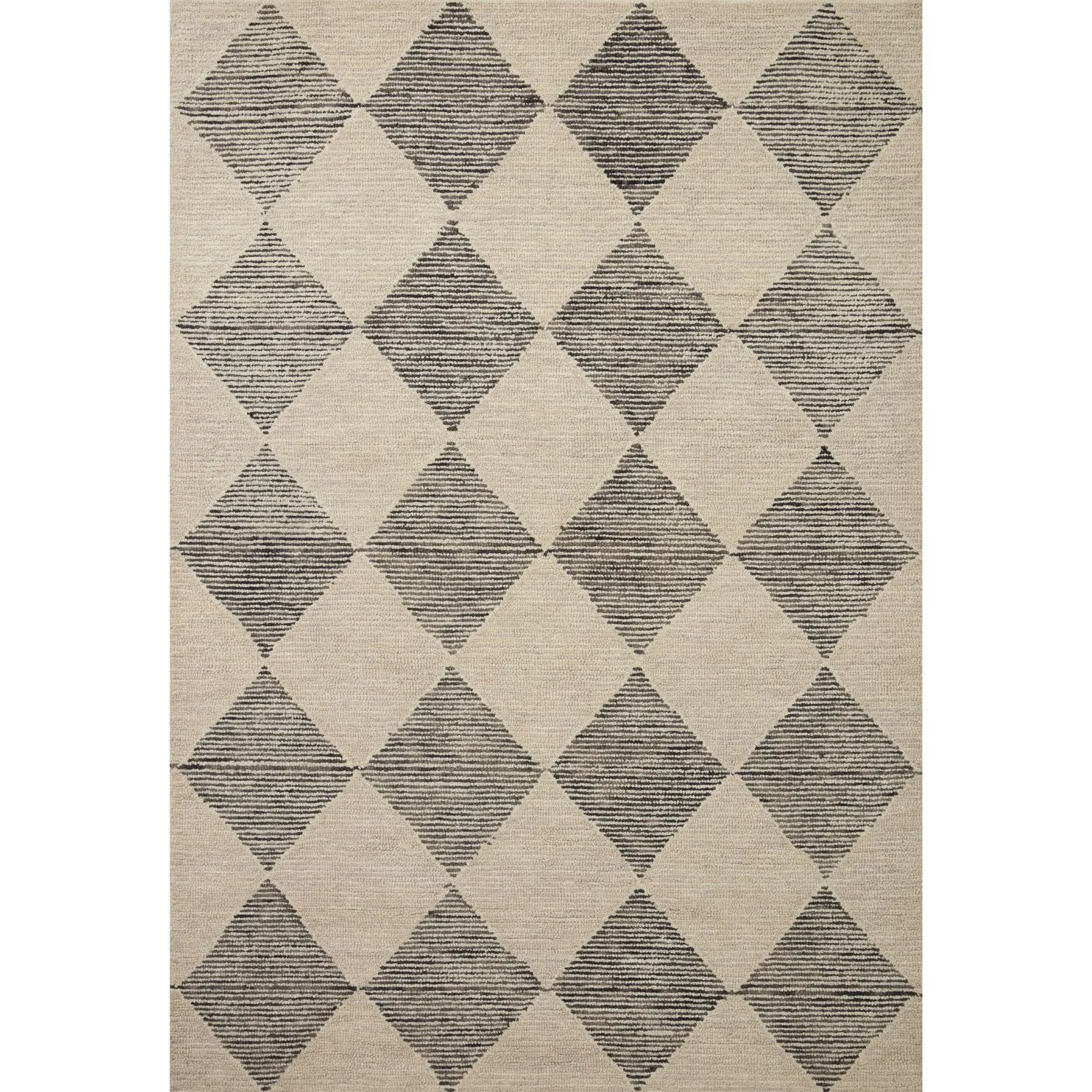 Chris Loves Julia x Loloi Francis Beige & Charcoal Rug