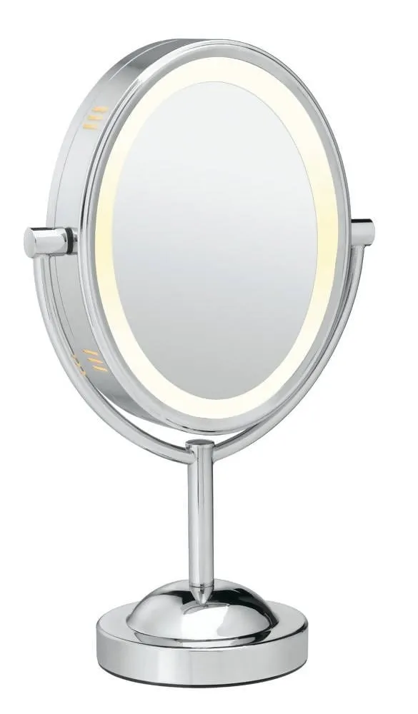 Conair Reflections Double-Sided Lighted Vanity Makeup Mirror (Polished Chrome) - C-BE151T