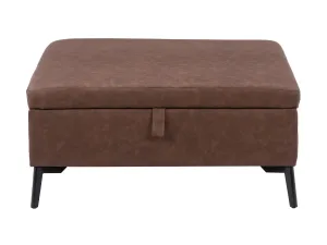 Dark Brown Mid-Century Modern Ottoman