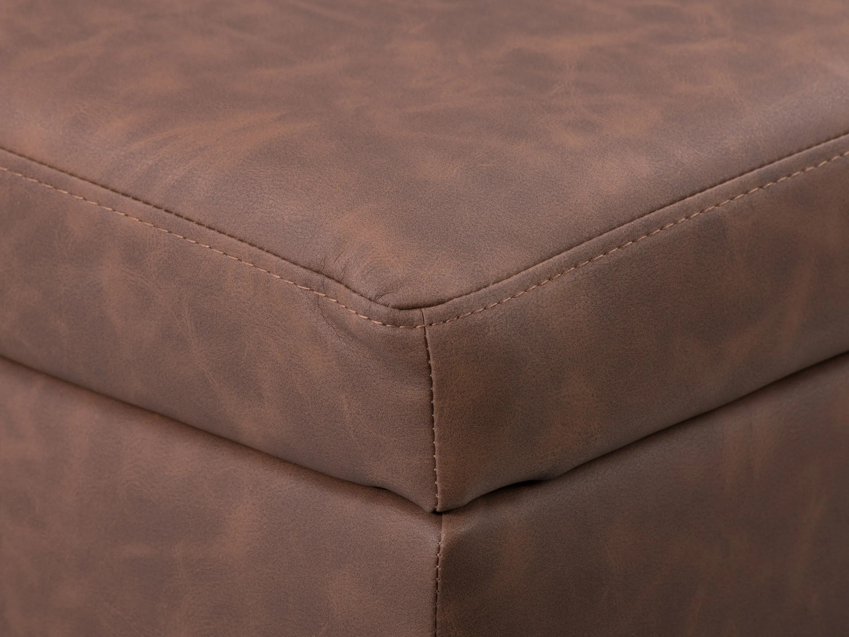 Dark Brown Mid-Century Modern Ottoman