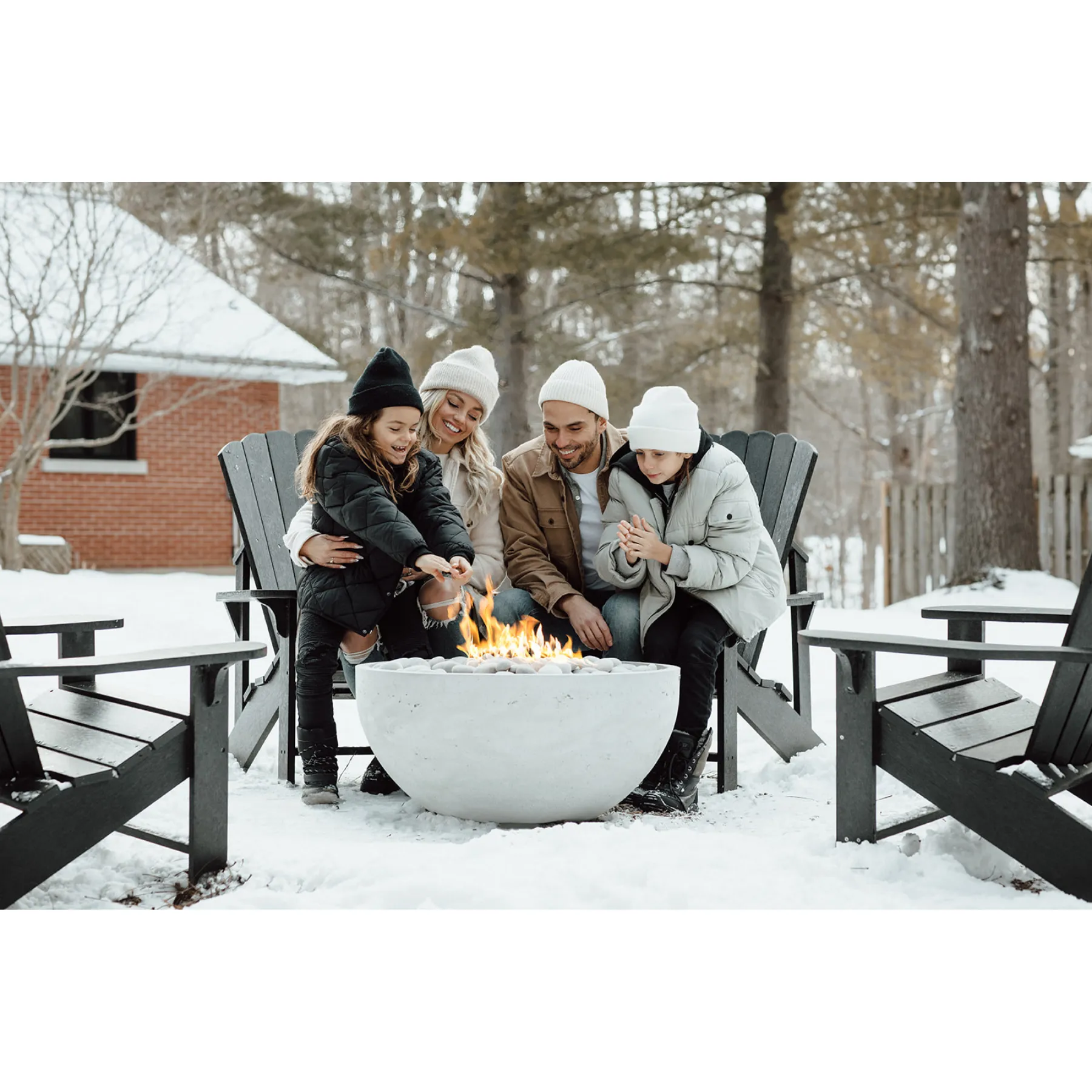 Dekko Serenade 32" Concrete Fire Bowl & Cover