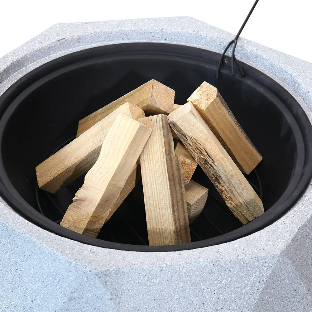 Diameter 63cm Fire Pit Wood Burning MgO 3 in 1 Fire Pit Table Grill