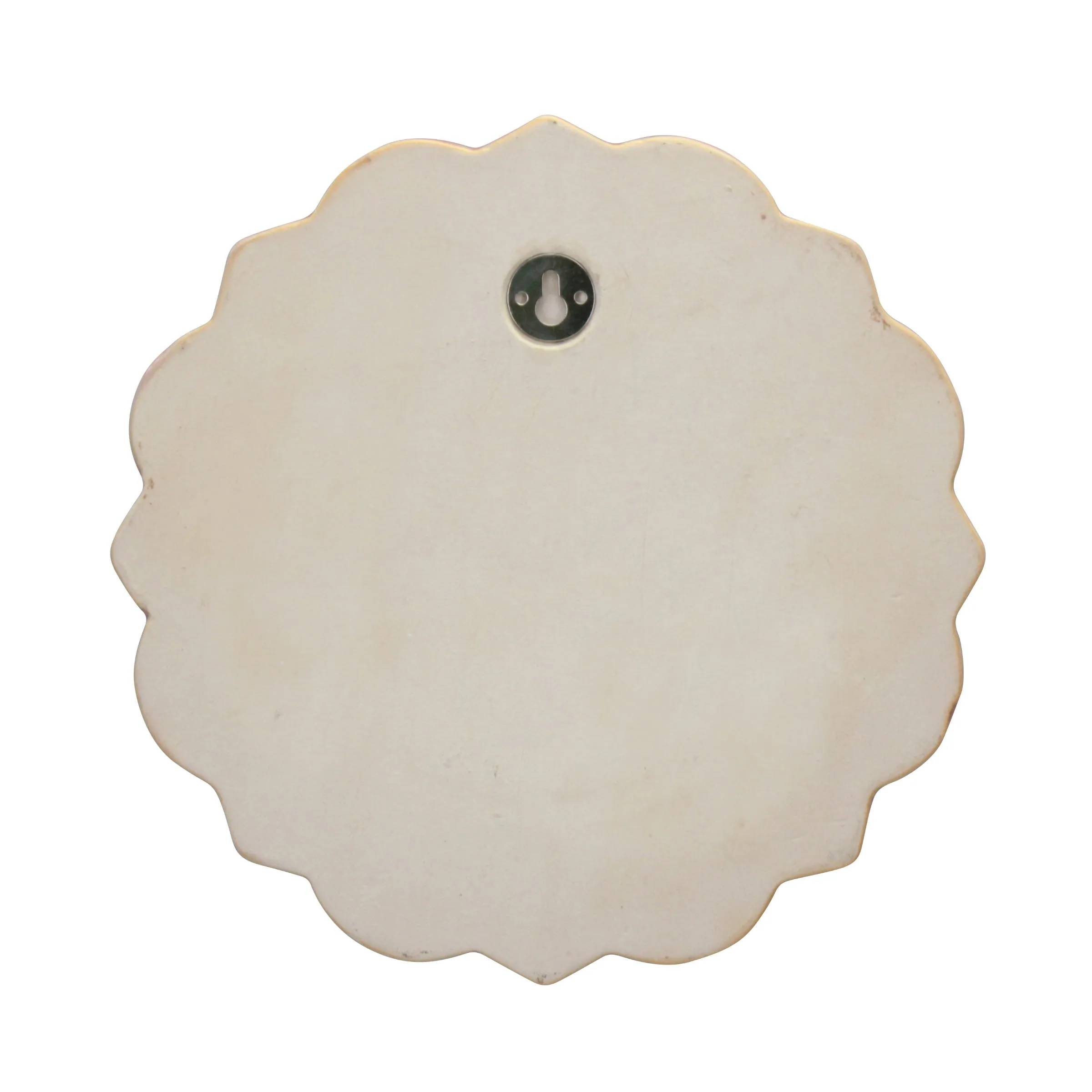 Dusty Rose Ceramic Circular Mirror - 5 Inch