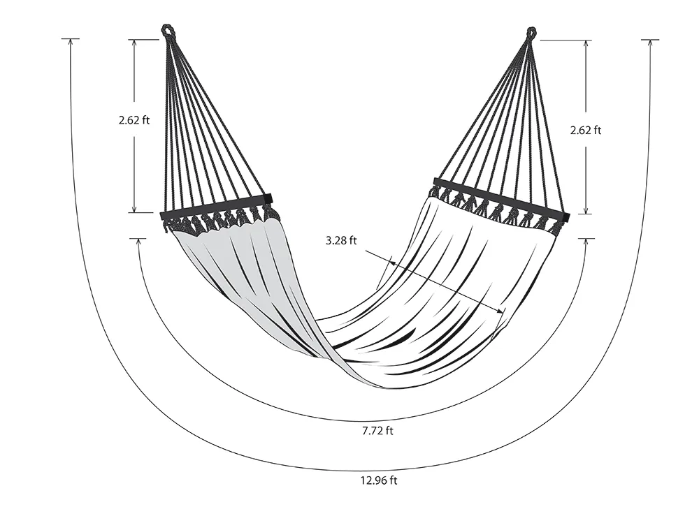 Earth Natural Cotton Hammock (Wooden Bar)