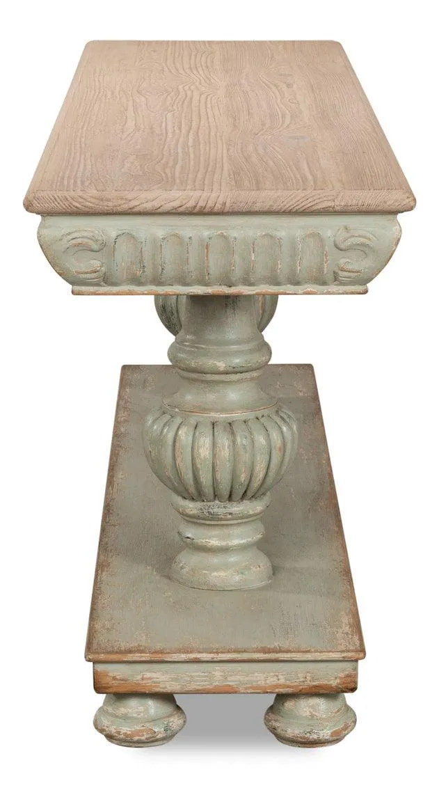 Fountainebleau Sage Console Table