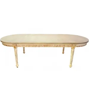 French Shabby Chic Oval Dining Table