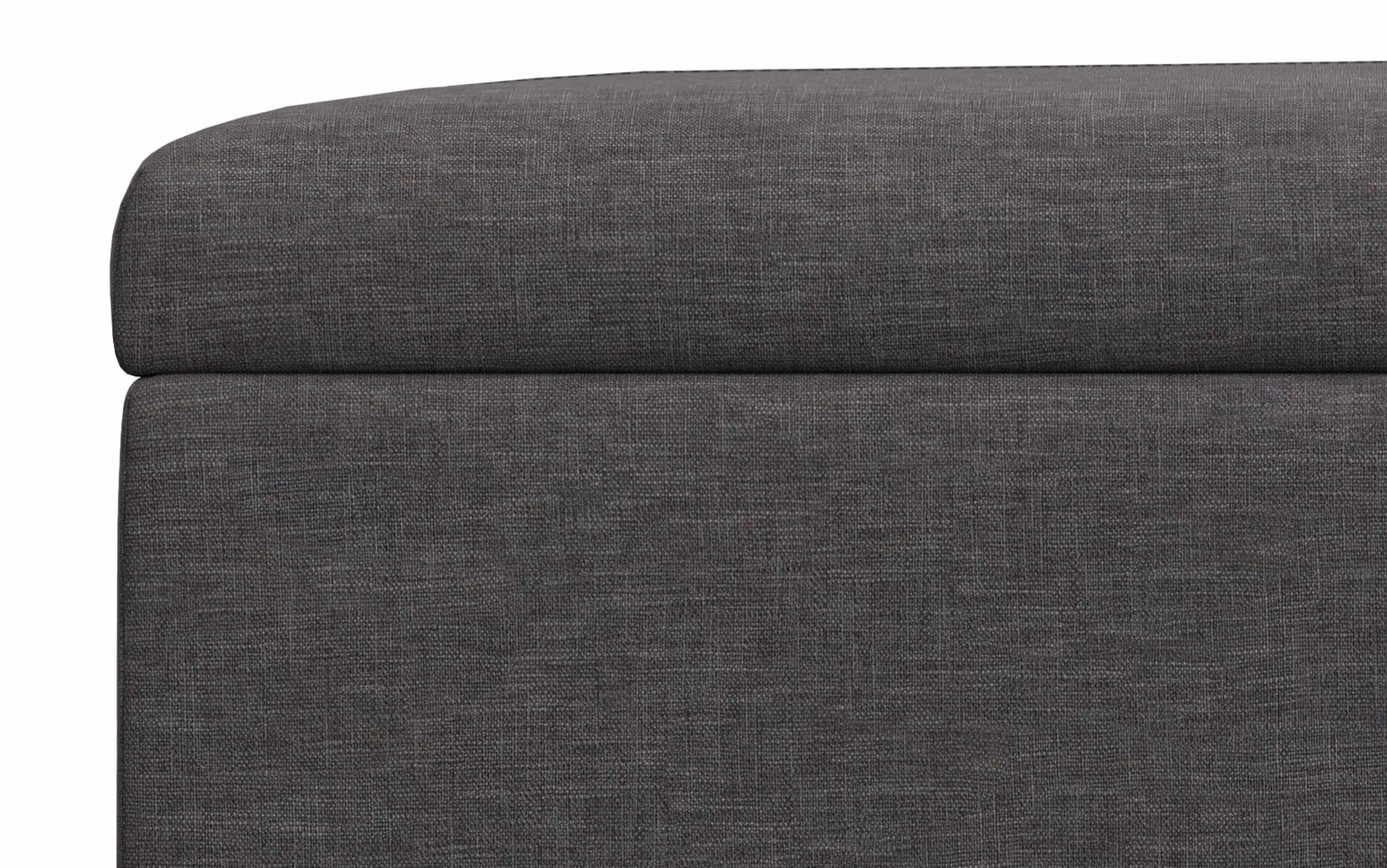 Gabbie Rectangular Storage Ottoman in Linen