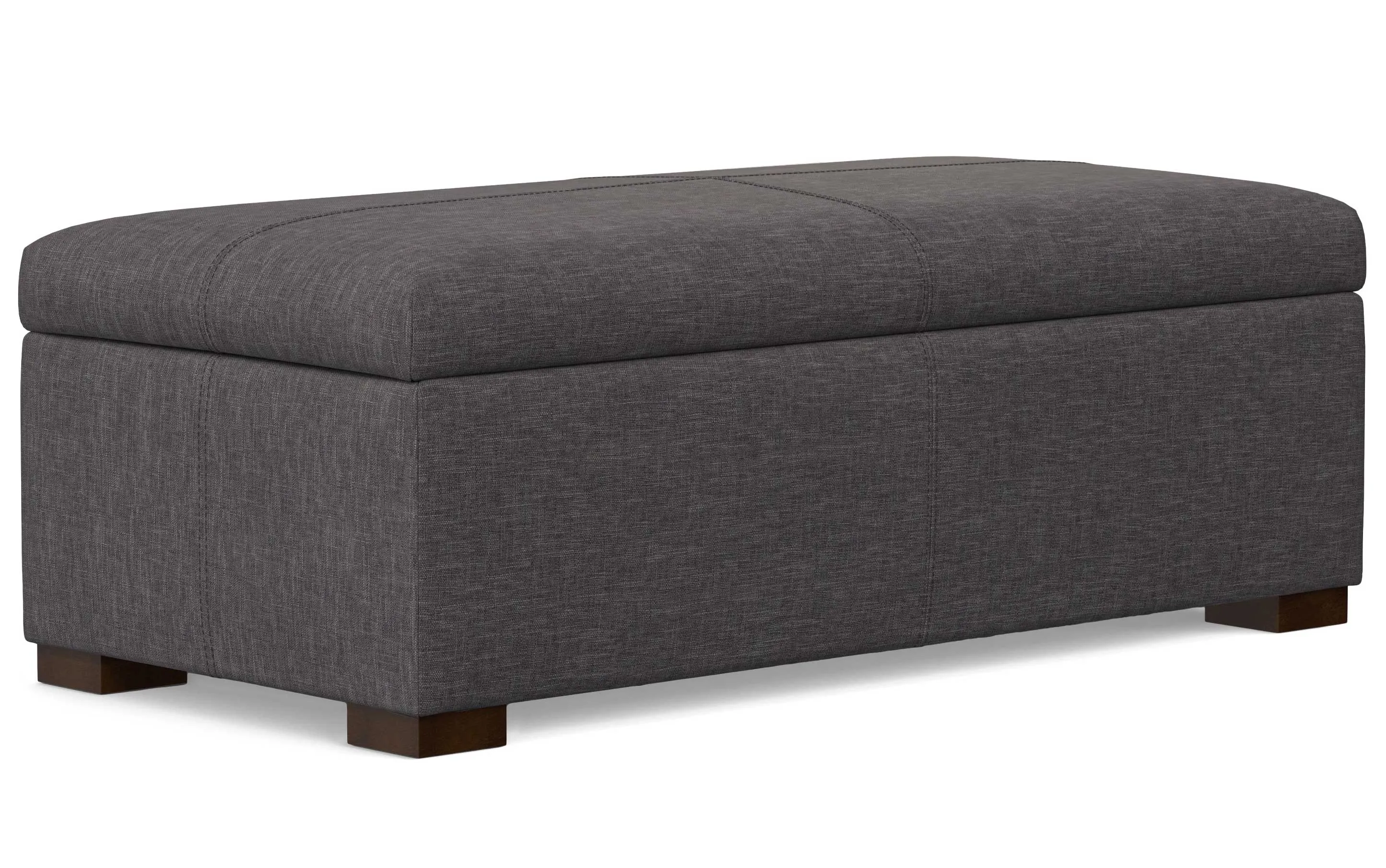 Gabbie Rectangular Storage Ottoman in Linen