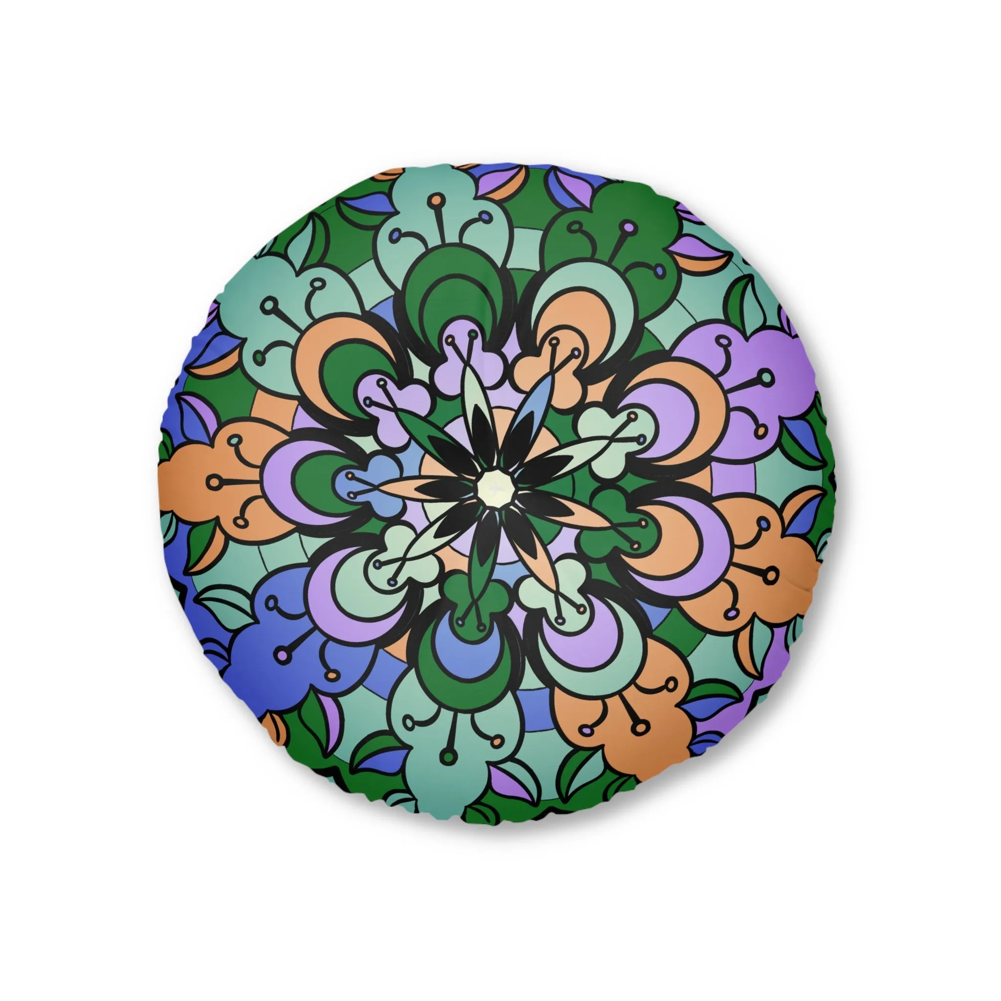 Hand Drawn Mandala Art Design Floor Cushion