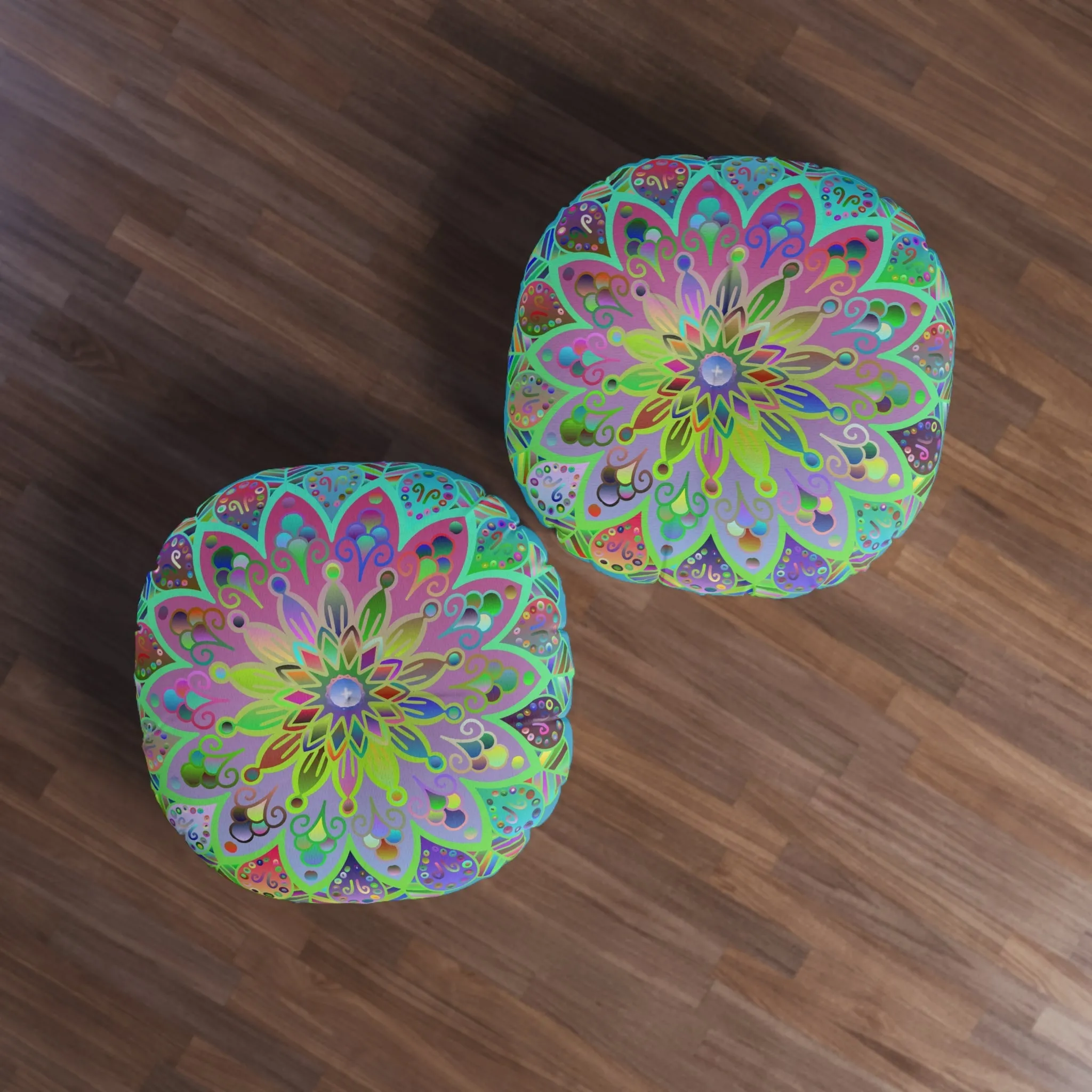 Hand Drawn Mandala Art Floor Cushion - Beautiful Design