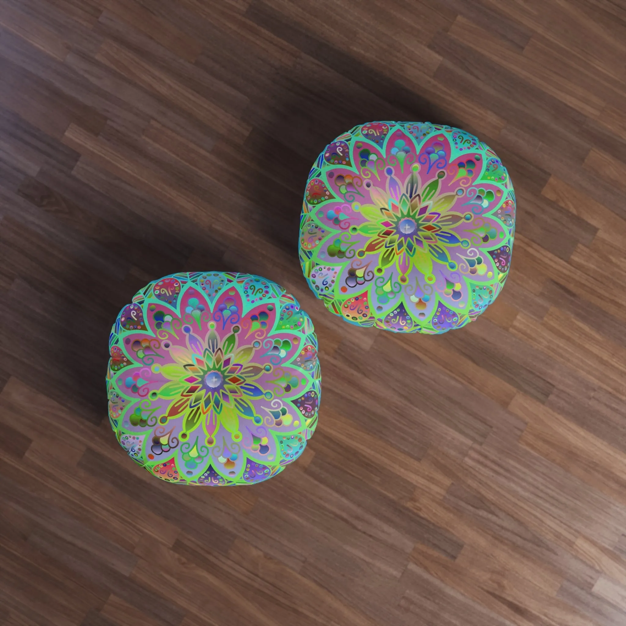 Hand Drawn Mandala Art Floor Cushion - Beautiful Design