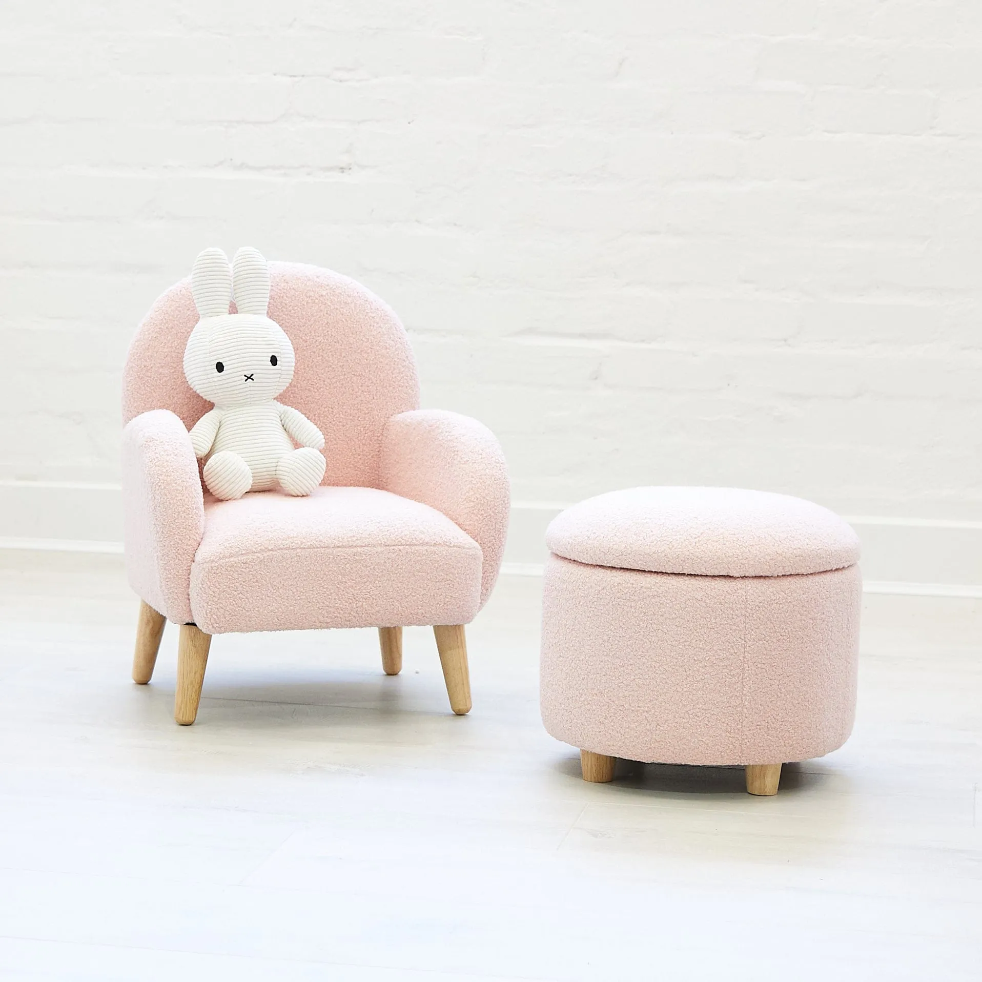 Haven Teddy Boucle Footstool / Ottoman